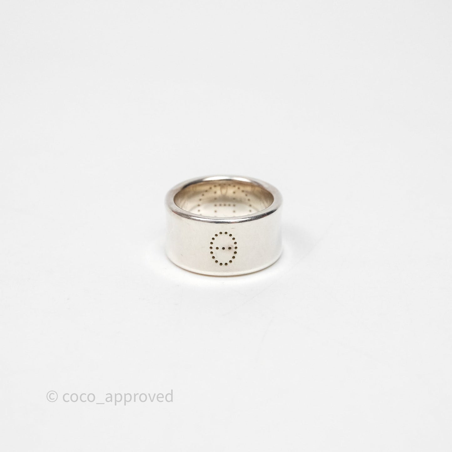 Hermès Eclipse Ruban Ring Silver Tone