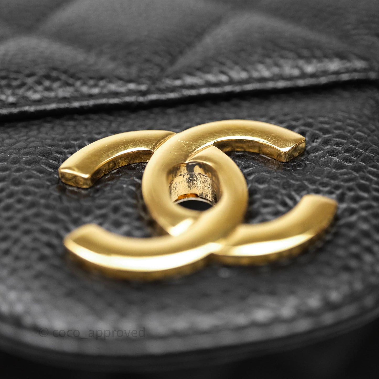 Chanel Jumbo Single Flap Black Caviar Gold Hardware⁣⁣