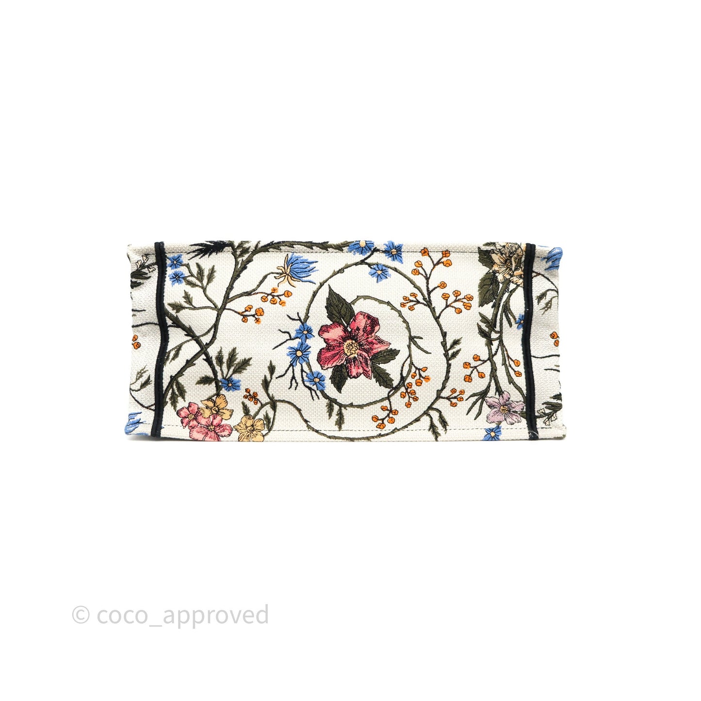 Dior Medium Book Tote Rosa Mutabilis Embroidered Canvas