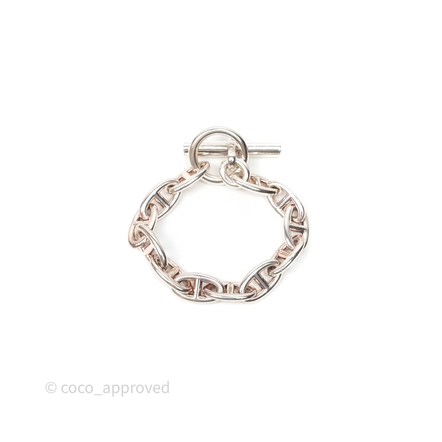 Hermès Chaîne d'Ancre Bracelet Silver Tone