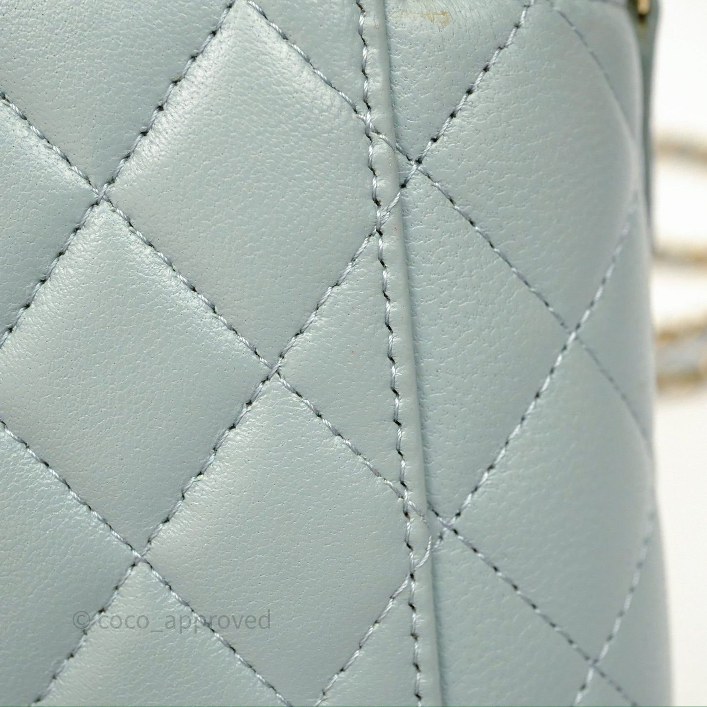 Chanel Classic Mini Vanity With Chain Green Lambskin Gold Hardware
