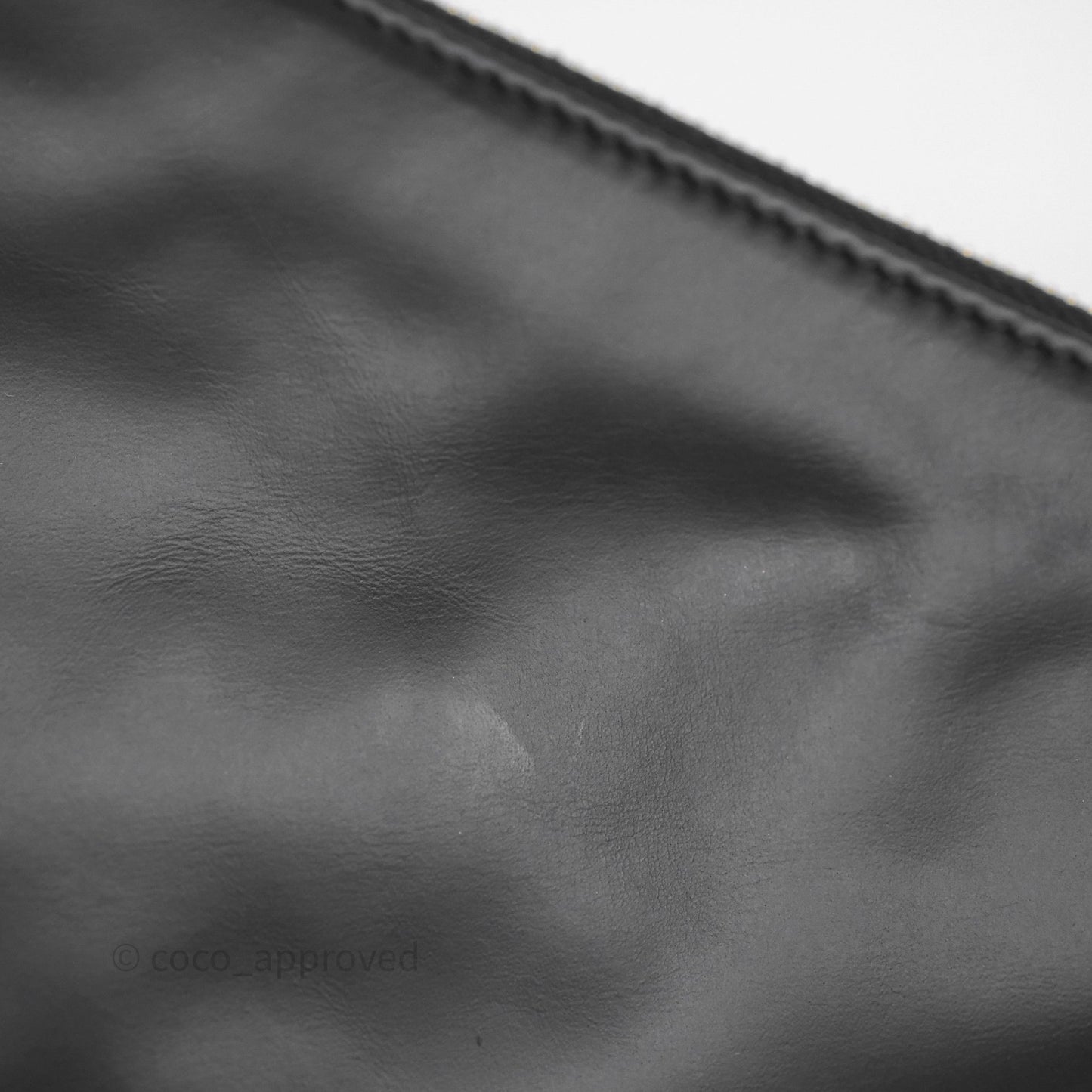 Chanel 22 Medium Black Crumpled Calfskin Aged Gold Hardware
