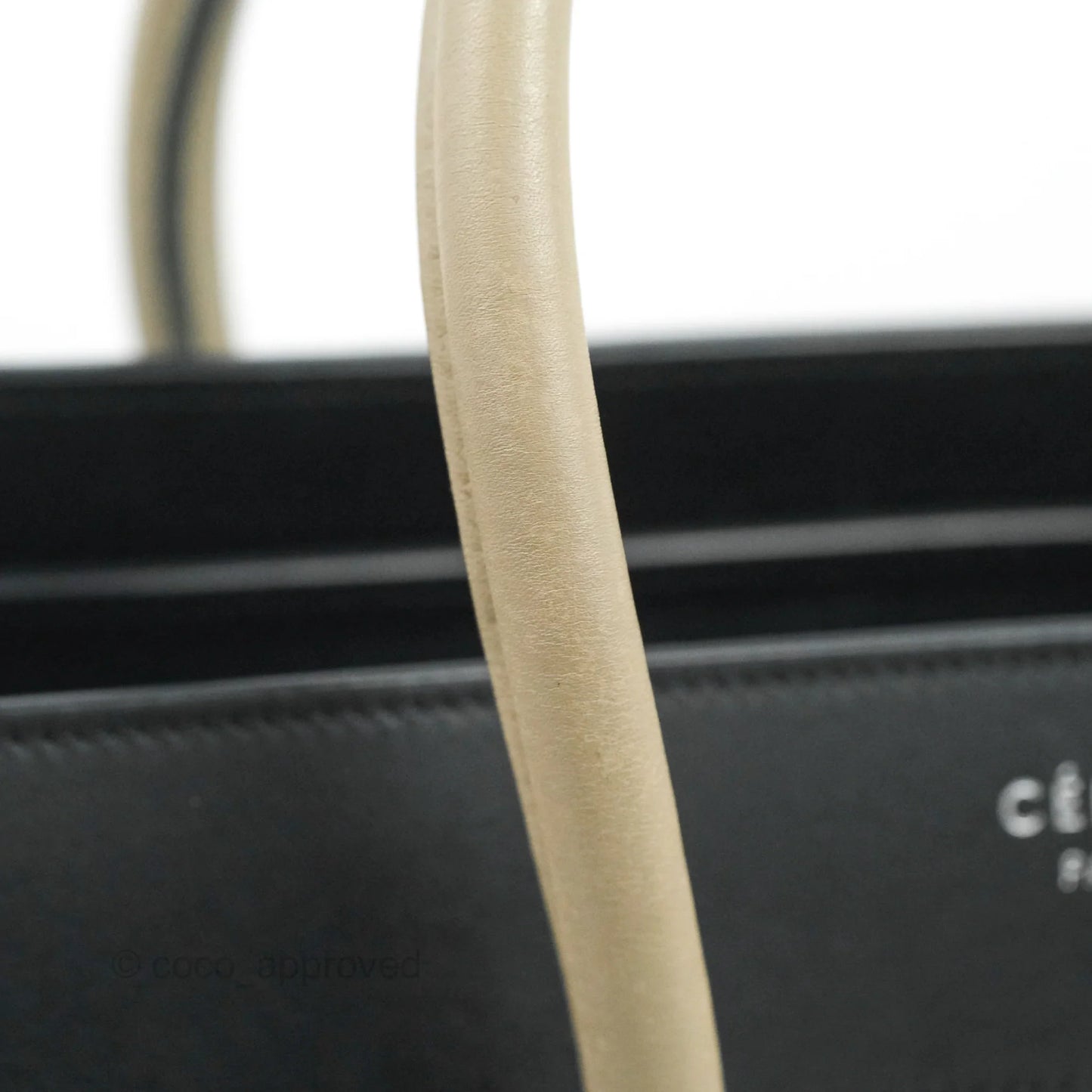 Celine Micro Luggage Bag Taupe/Blue/Black Calfskin
