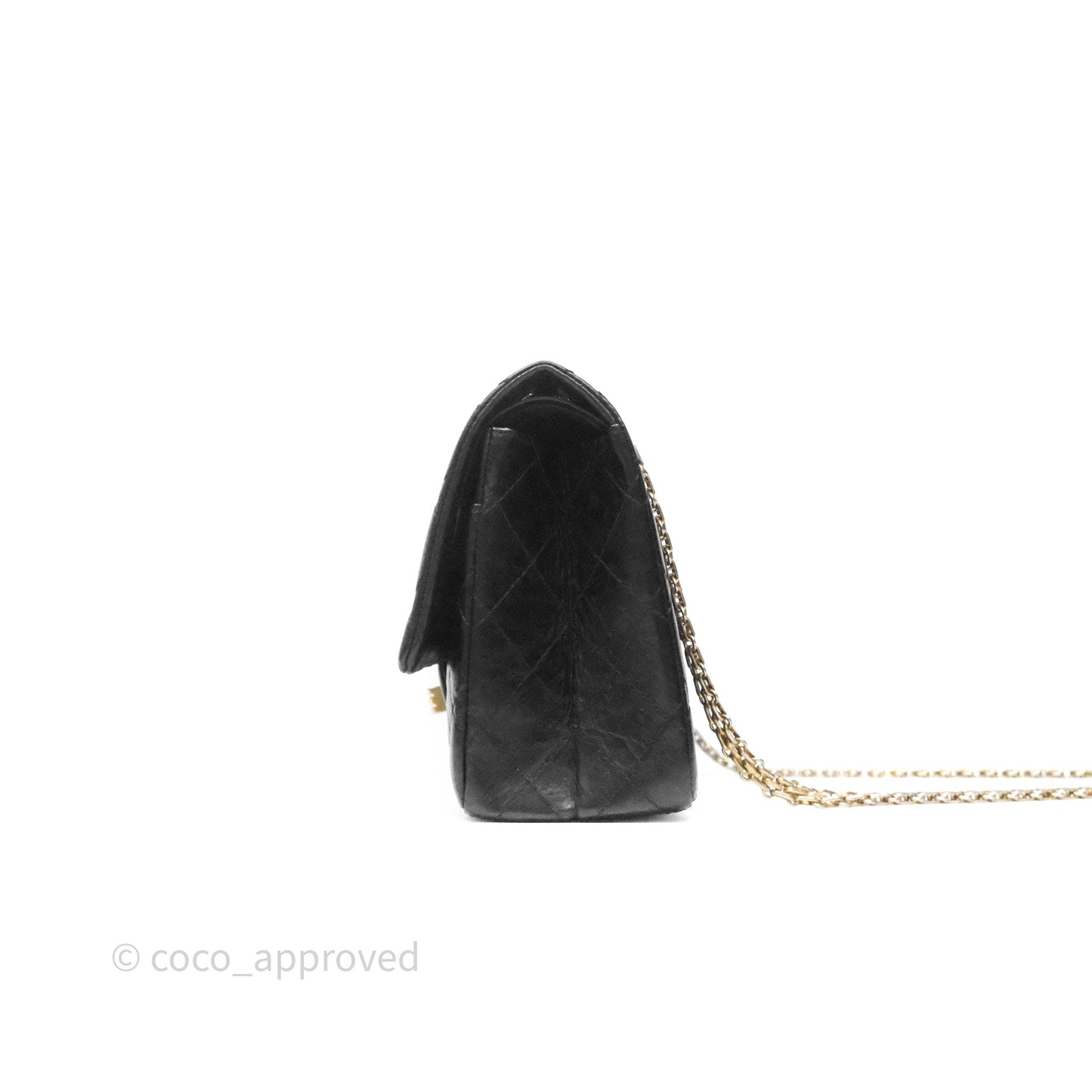 Chanel Reissue Quilted Calfskin Black Aged Gold Hardware 226