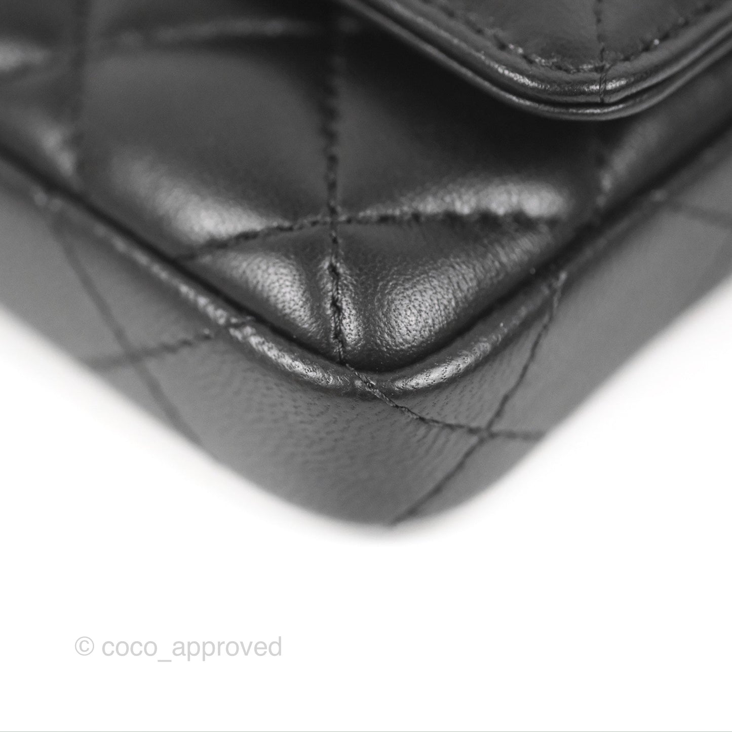 Chanel Coco Hearts Clutch On Chain Black Lambskin Gold Hardware