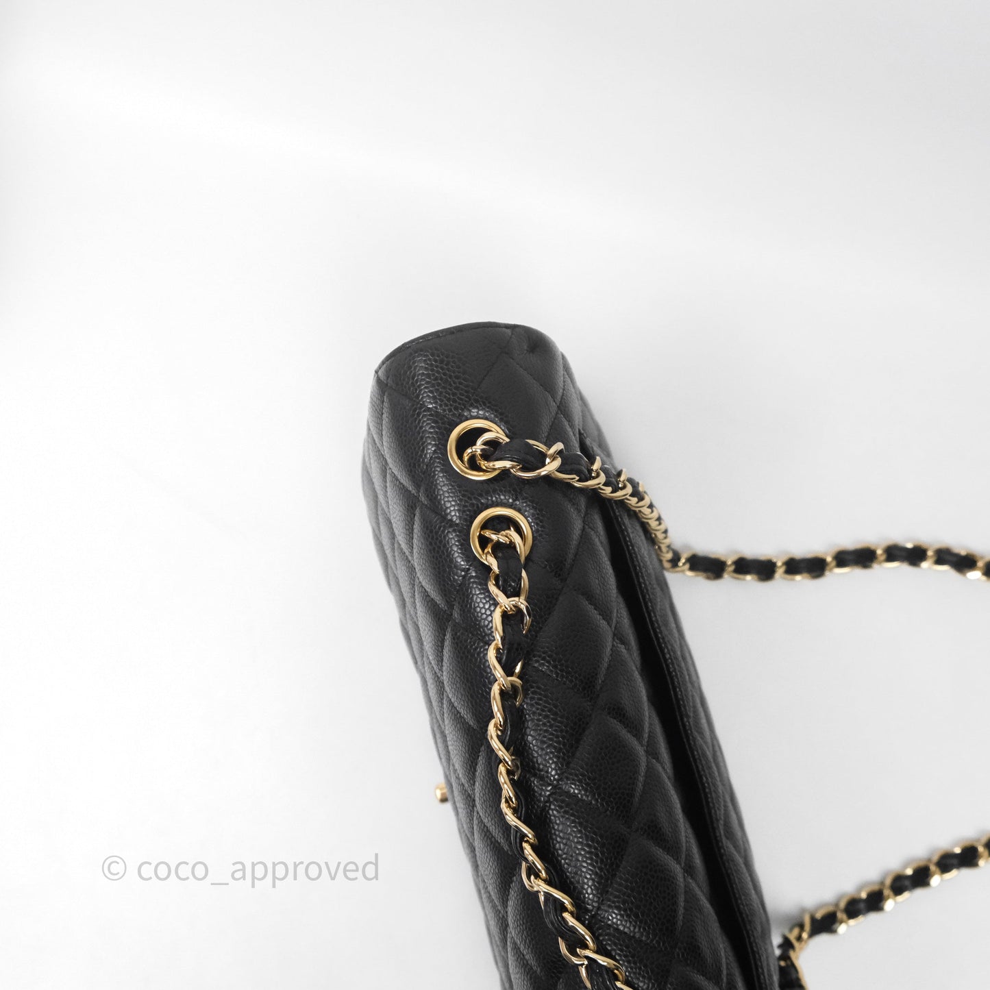Chanel Jumbo Single Flap Black Caviar Gold Hardware⁣⁣