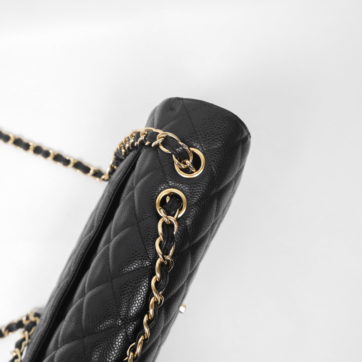Chanel Jumbo Single Flap Black Caviar Gold Hardware⁣⁣