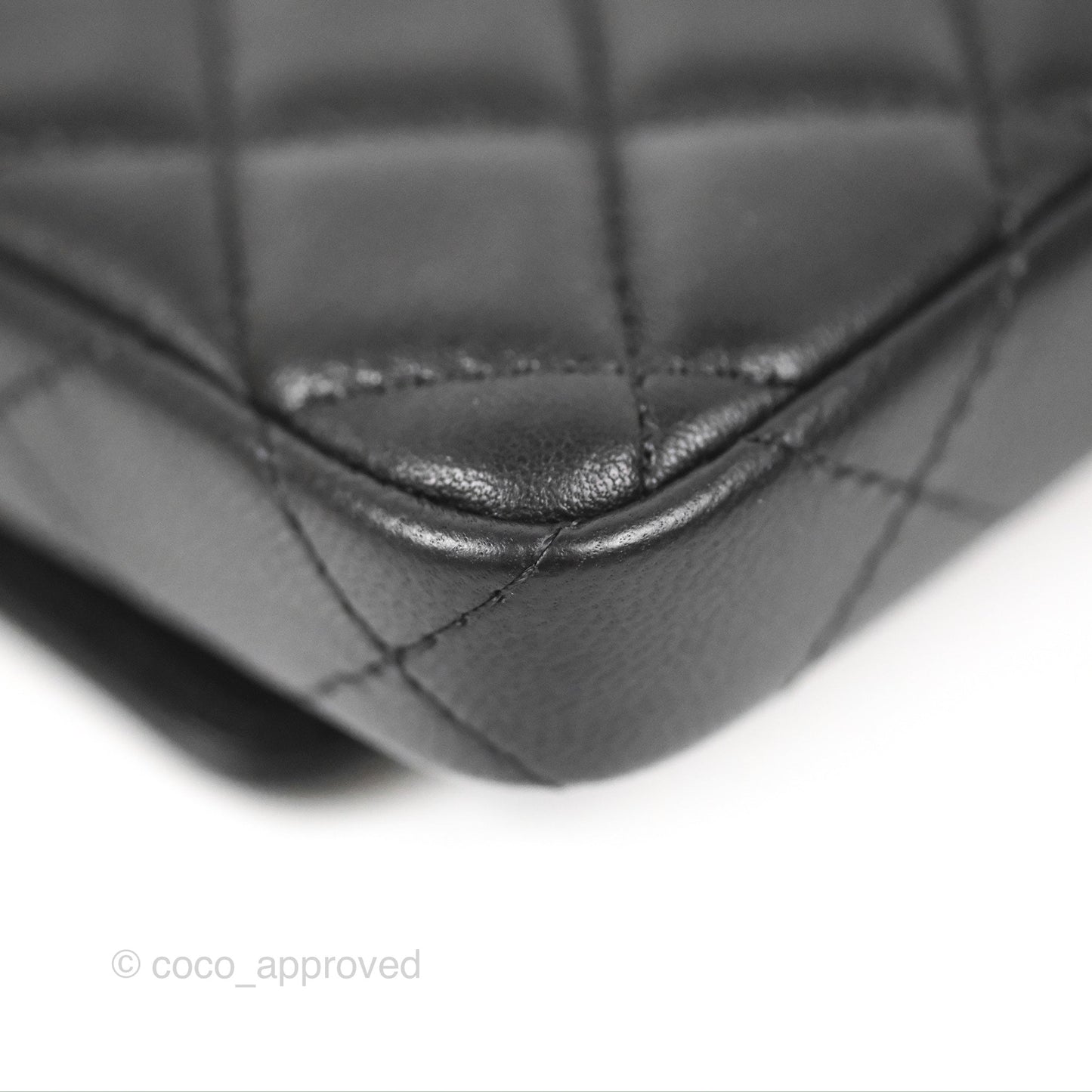 Chanel Coco Hearts Clutch On Chain Black Lambskin Gold Hardware