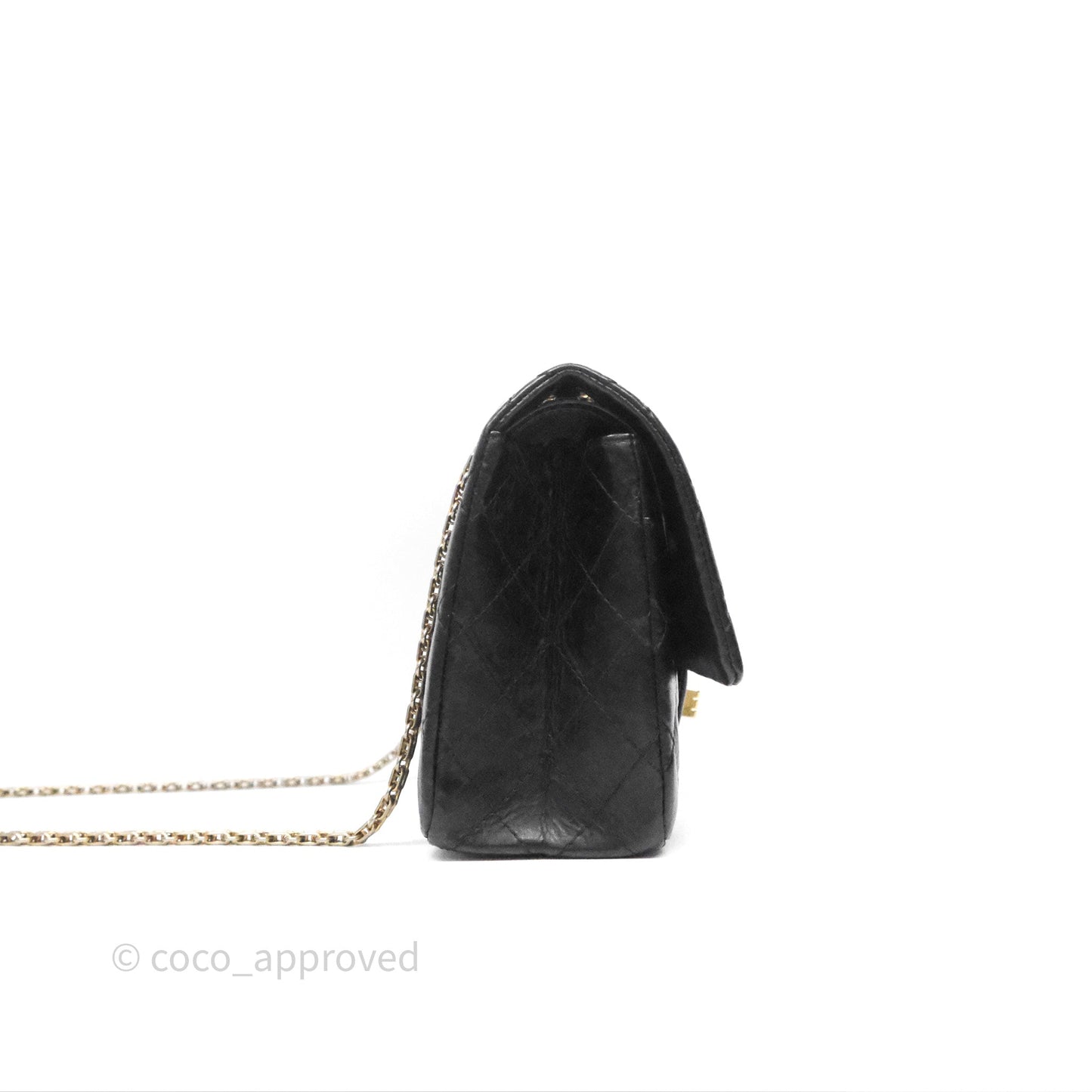 Chanel Reissue Quilted Calfskin Black Aged Gold Hardware 226