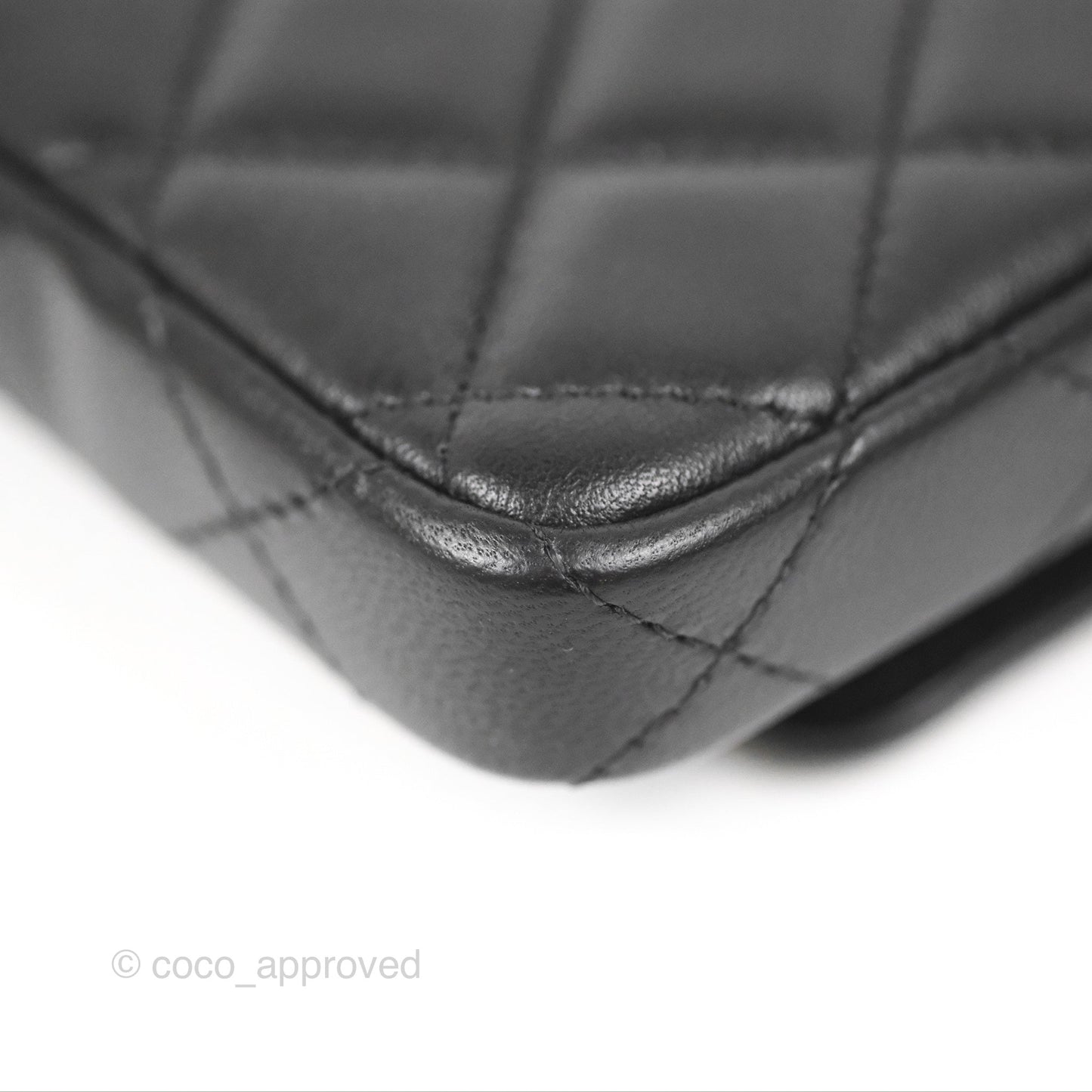 Chanel Coco Hearts Clutch On Chain Black Lambskin Gold Hardware