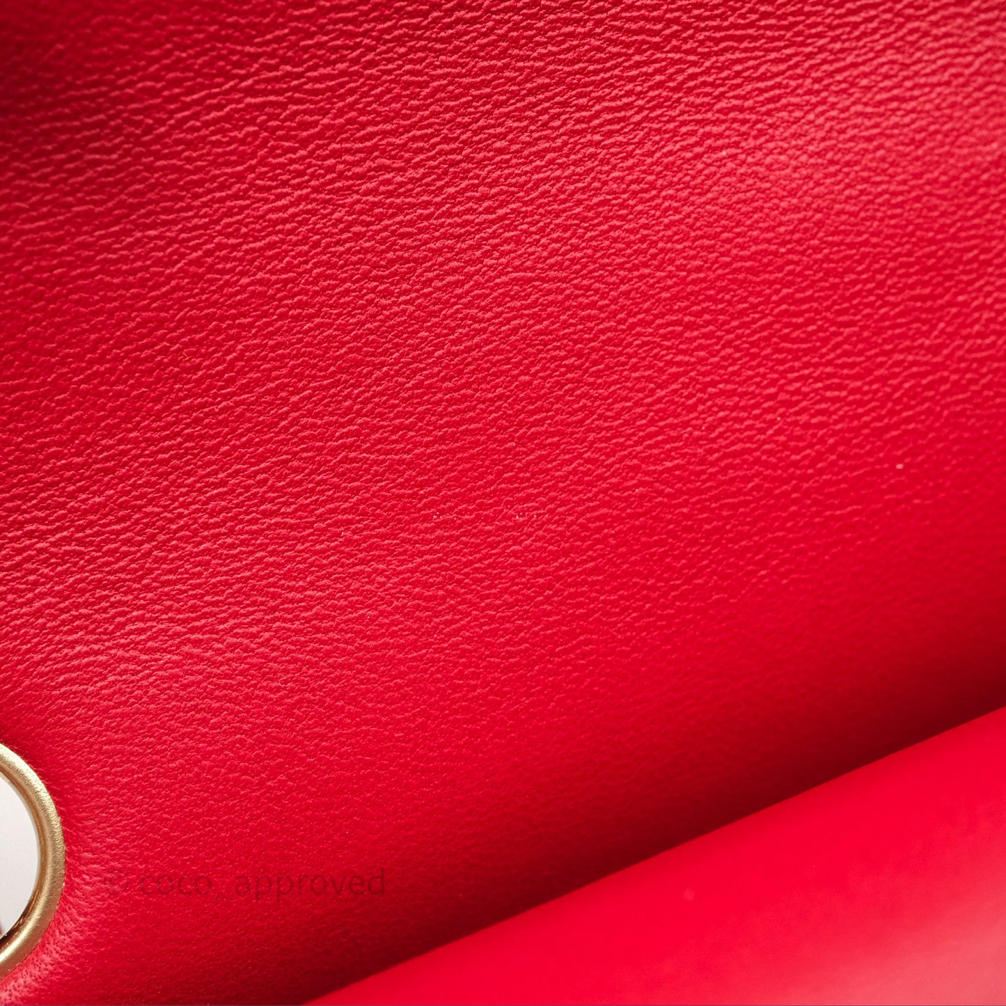 Chanel Classic M/L Medium Double Flap Red Lambskin Gold Hardware