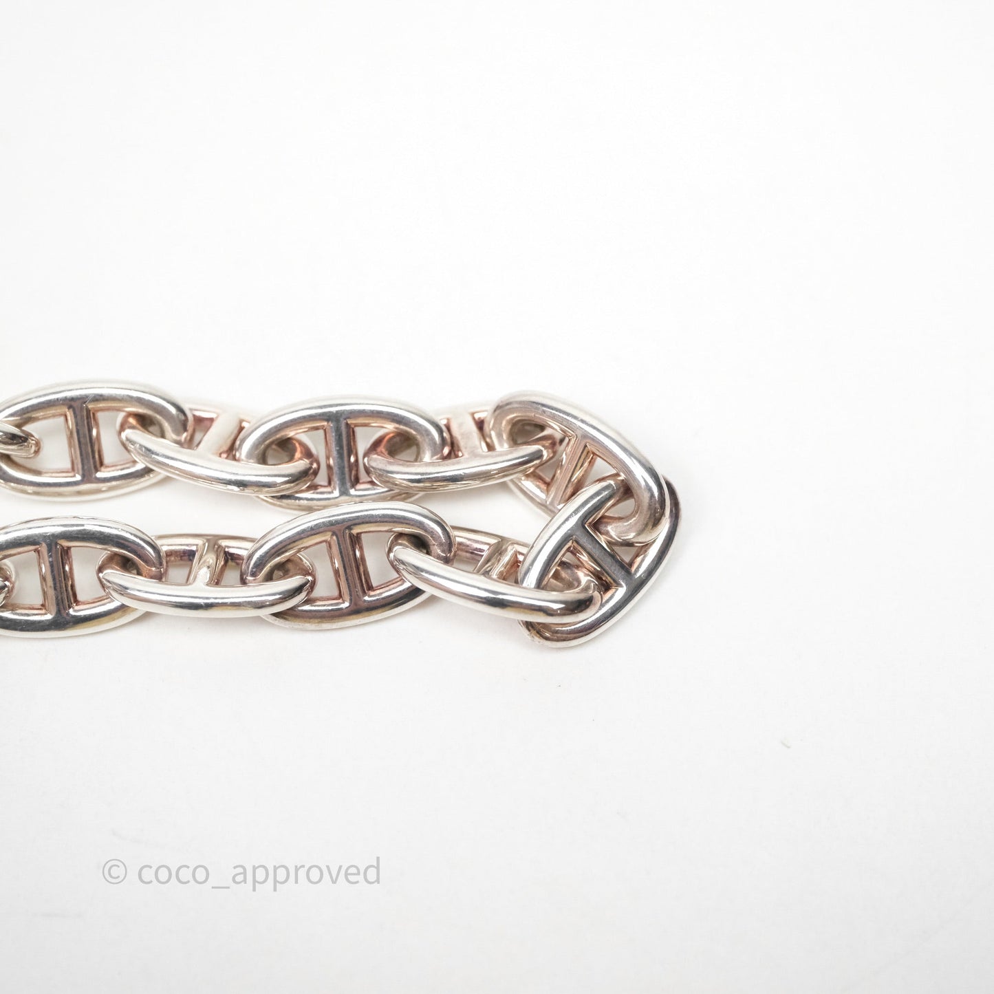 Hermès Chaîne d'Ancre Bracelet Silver Tone