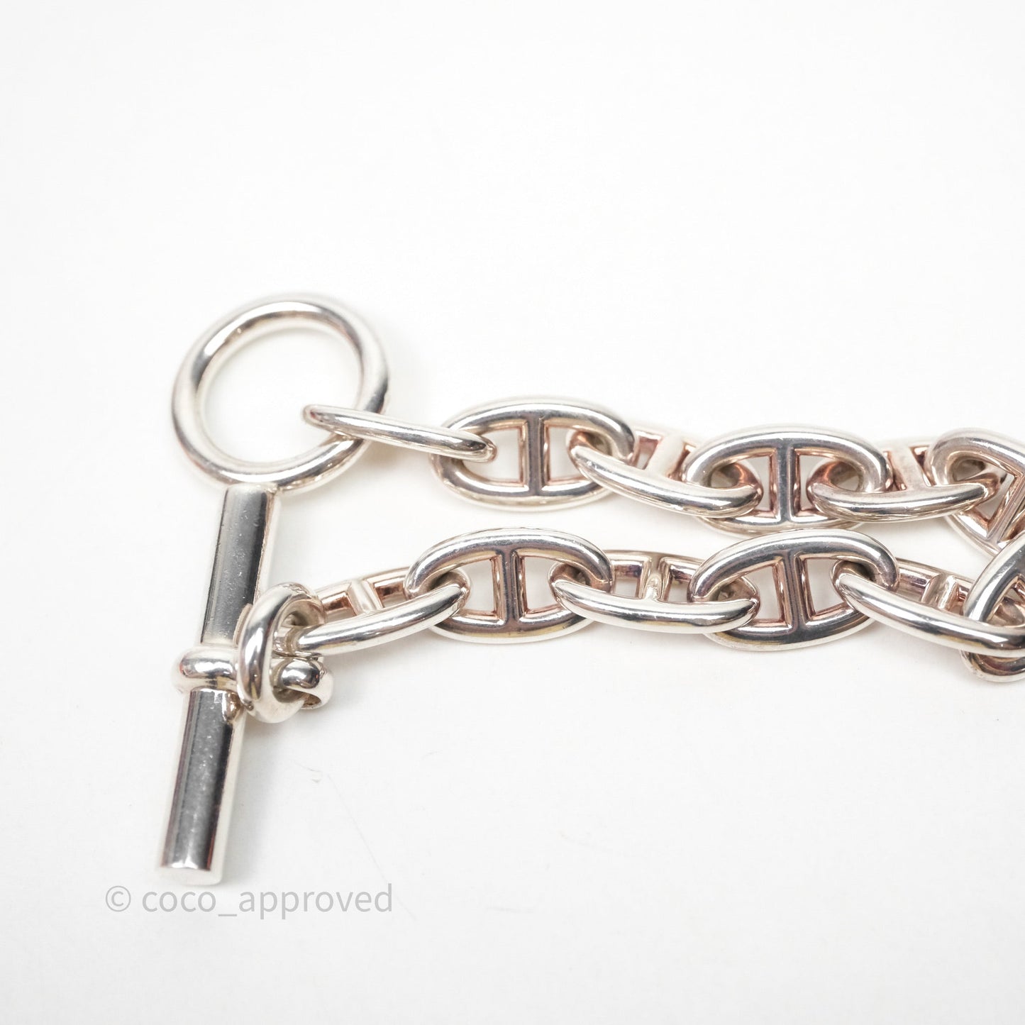 Hermès Chaîne d'Ancre Bracelet Silver Tone