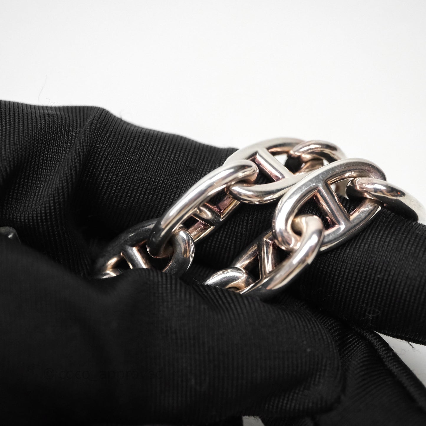 Hermès Chaîne d'Ancre Bracelet Silver Tone