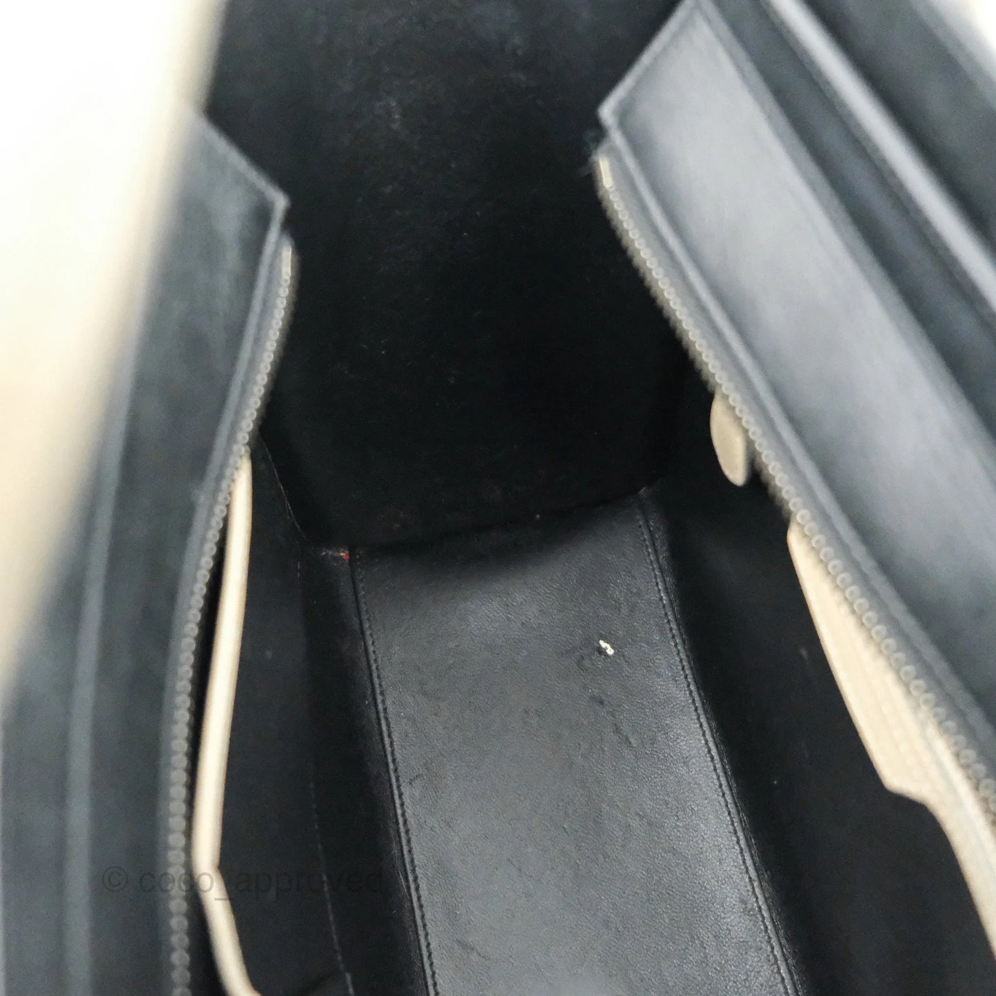 Celine Micro Luggage Bag Taupe/Blue/Black Calfskin