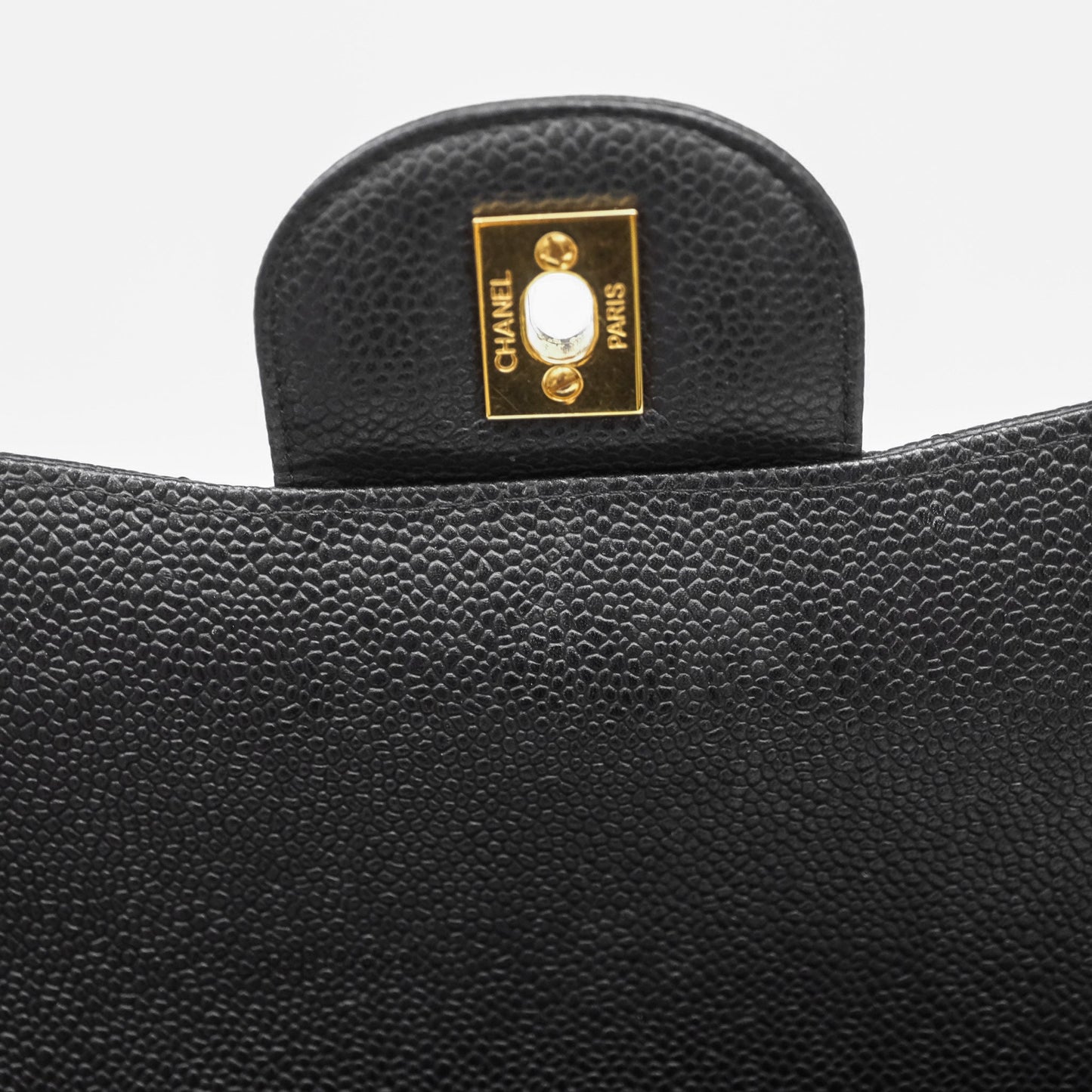 Chanel Jumbo Single Flap Black Caviar Gold Hardware⁣⁣
