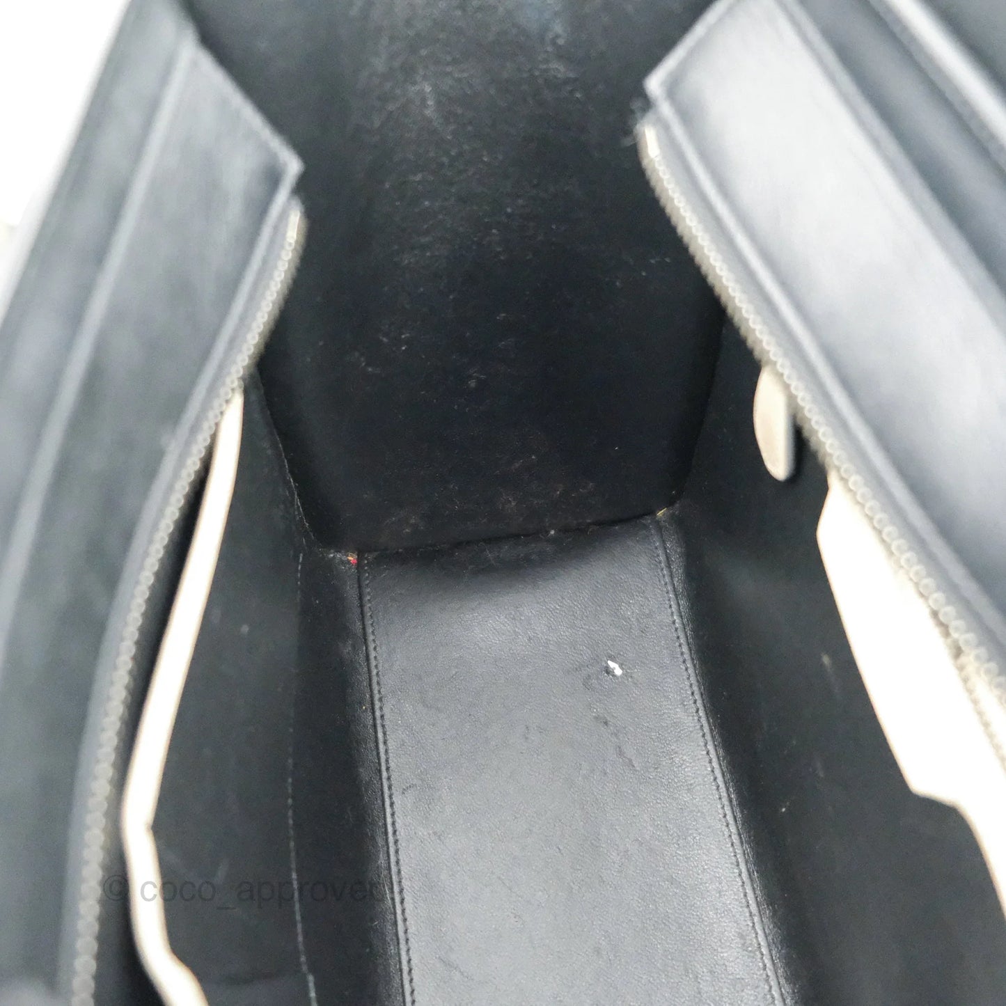 Celine Micro Luggage Bag Taupe/Blue/Black Calfskin