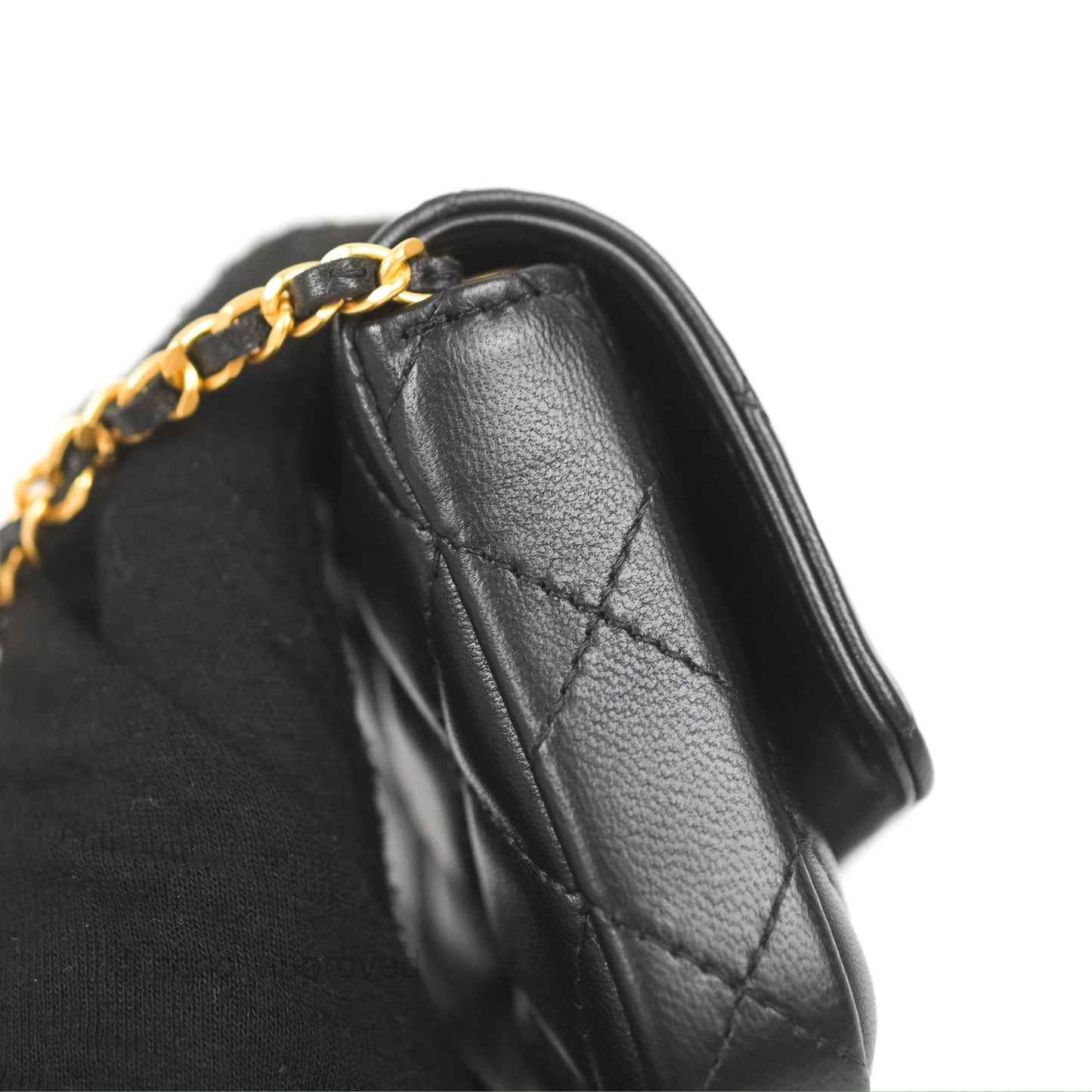 Chanel Coco Hearts Clutch On Chain Black Lambskin Gold Hardware