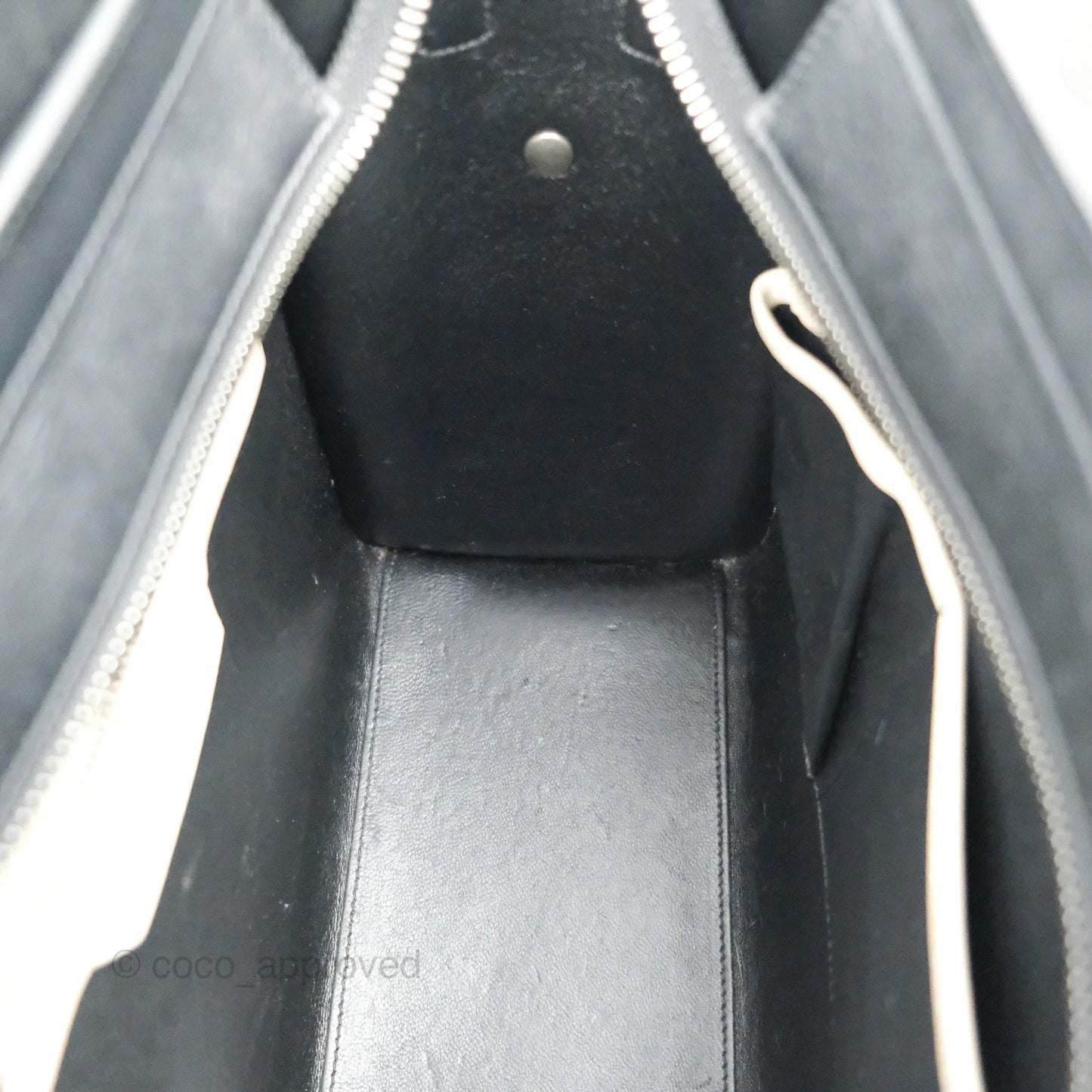 Celine Micro Luggage Bag Taupe/Blue/Black Calfskin