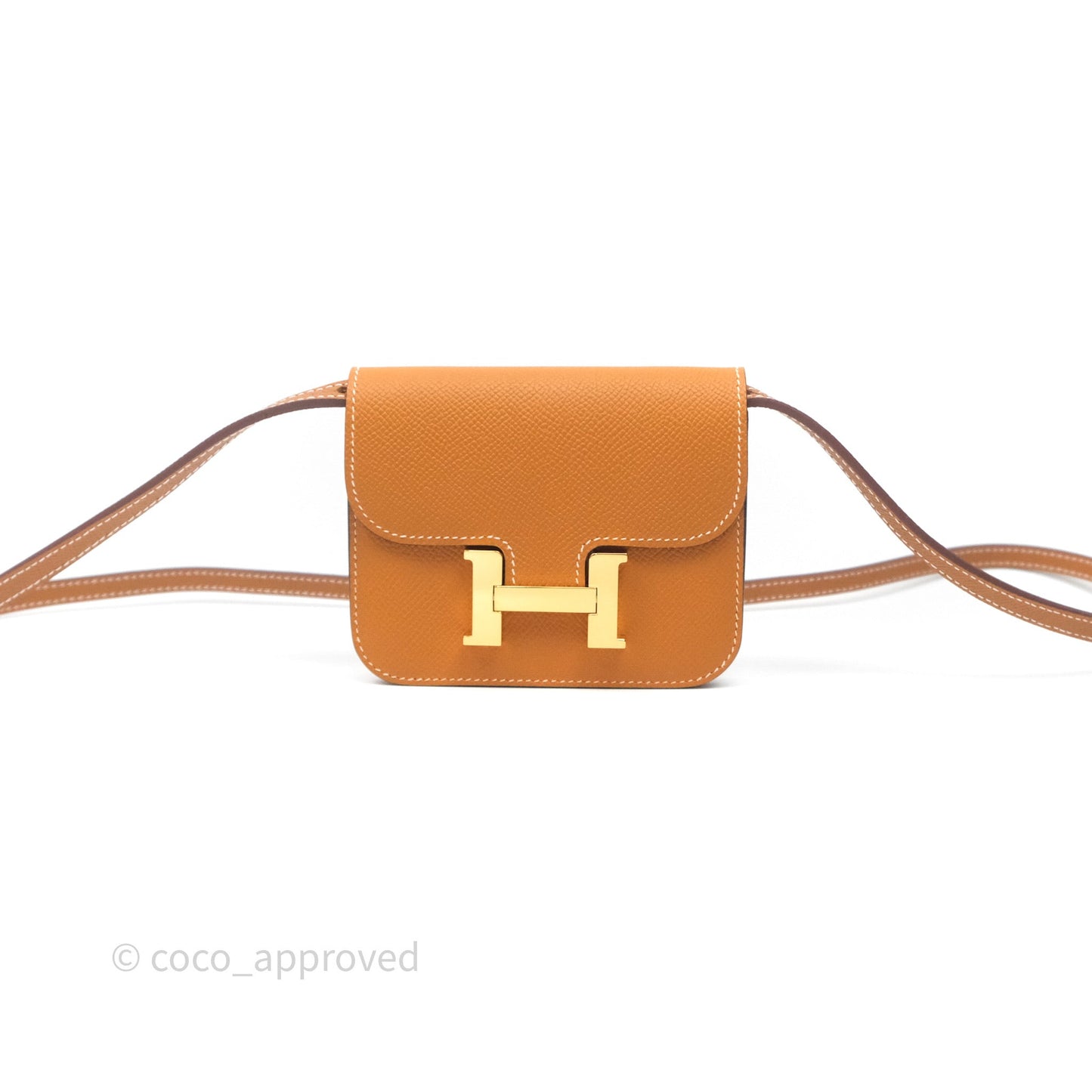 Hermès Constance Slim Wallet Toffee 1H Epsom Gold Hardware
