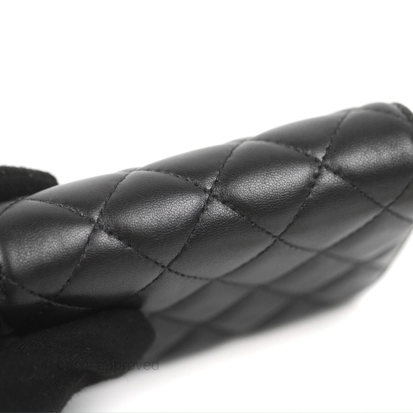 Chanel Coco Hearts Clutch On Chain Black Lambskin Gold Hardware