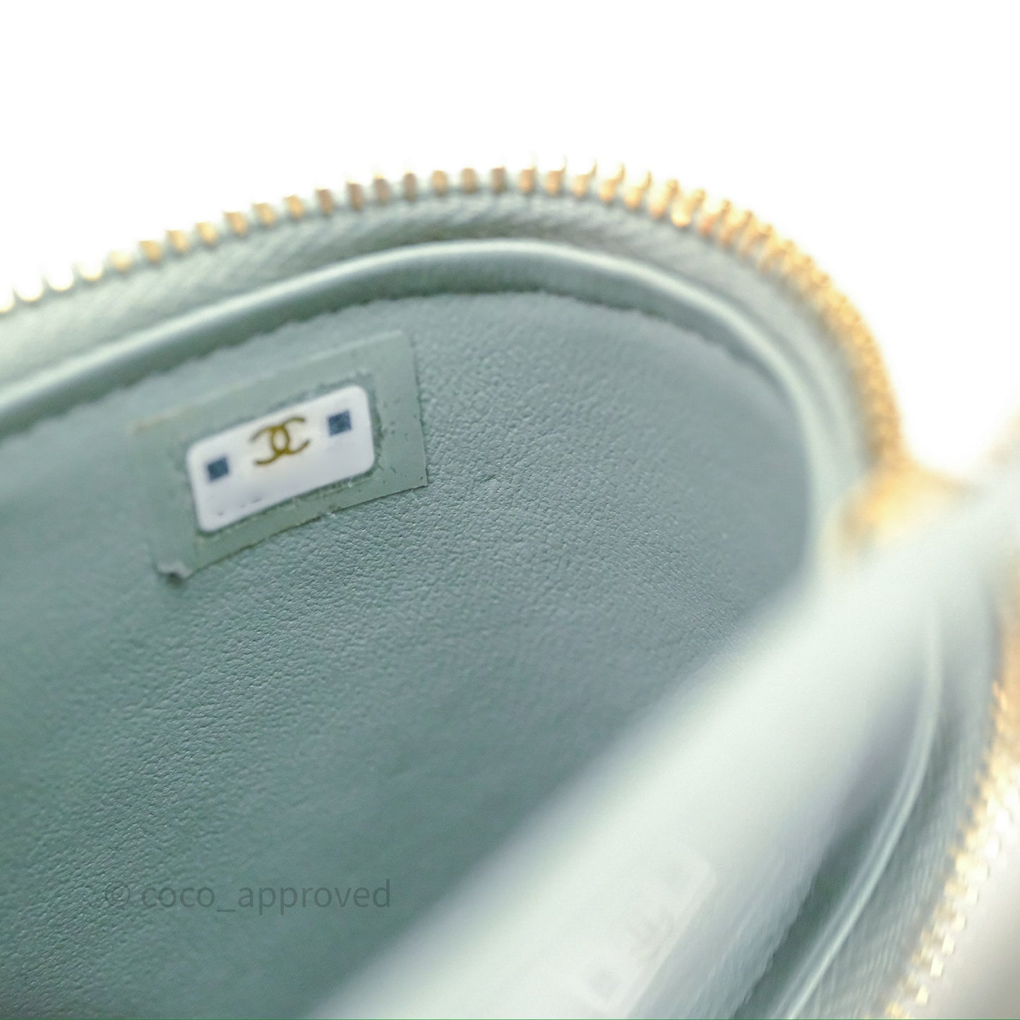 Chanel Classic Mini Vanity With Chain Green Lambskin Gold Hardware