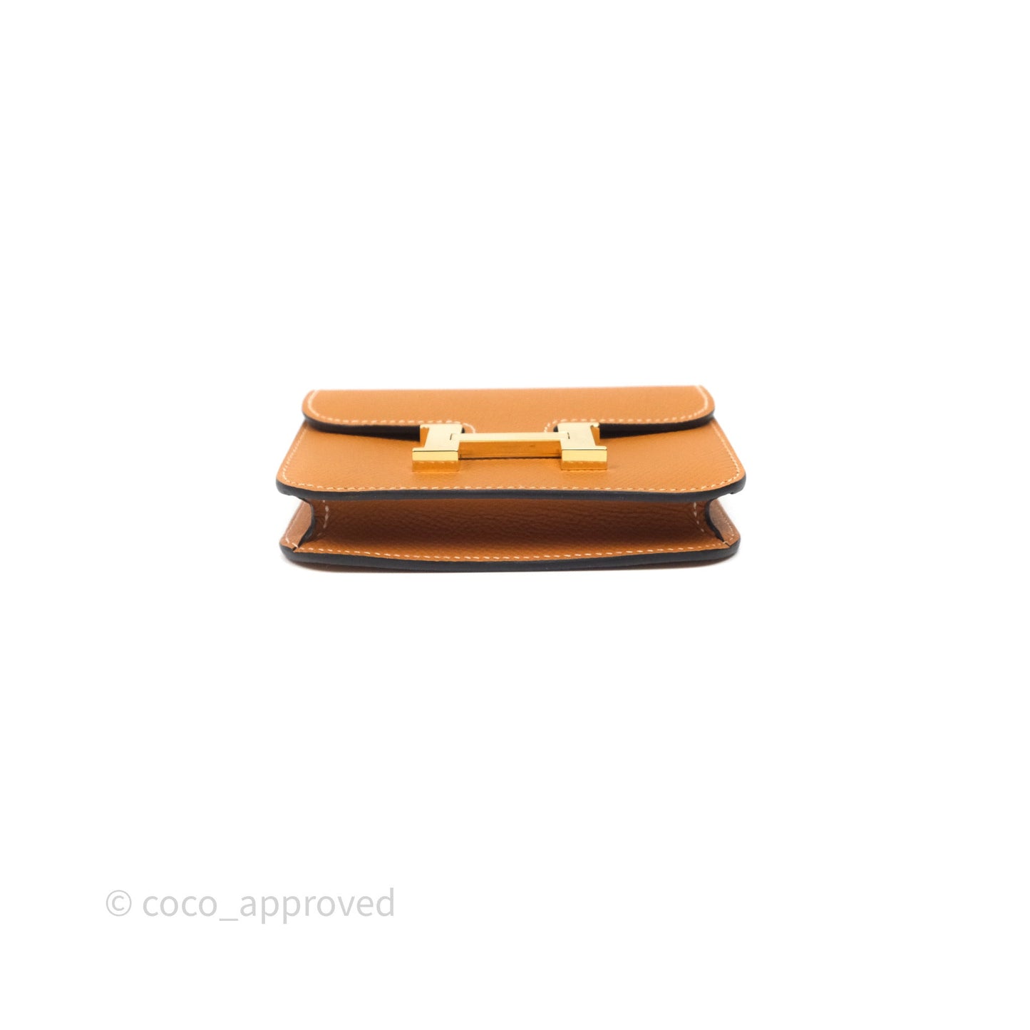 Hermès Constance Slim Wallet Toffee 1H Epsom Gold Hardware