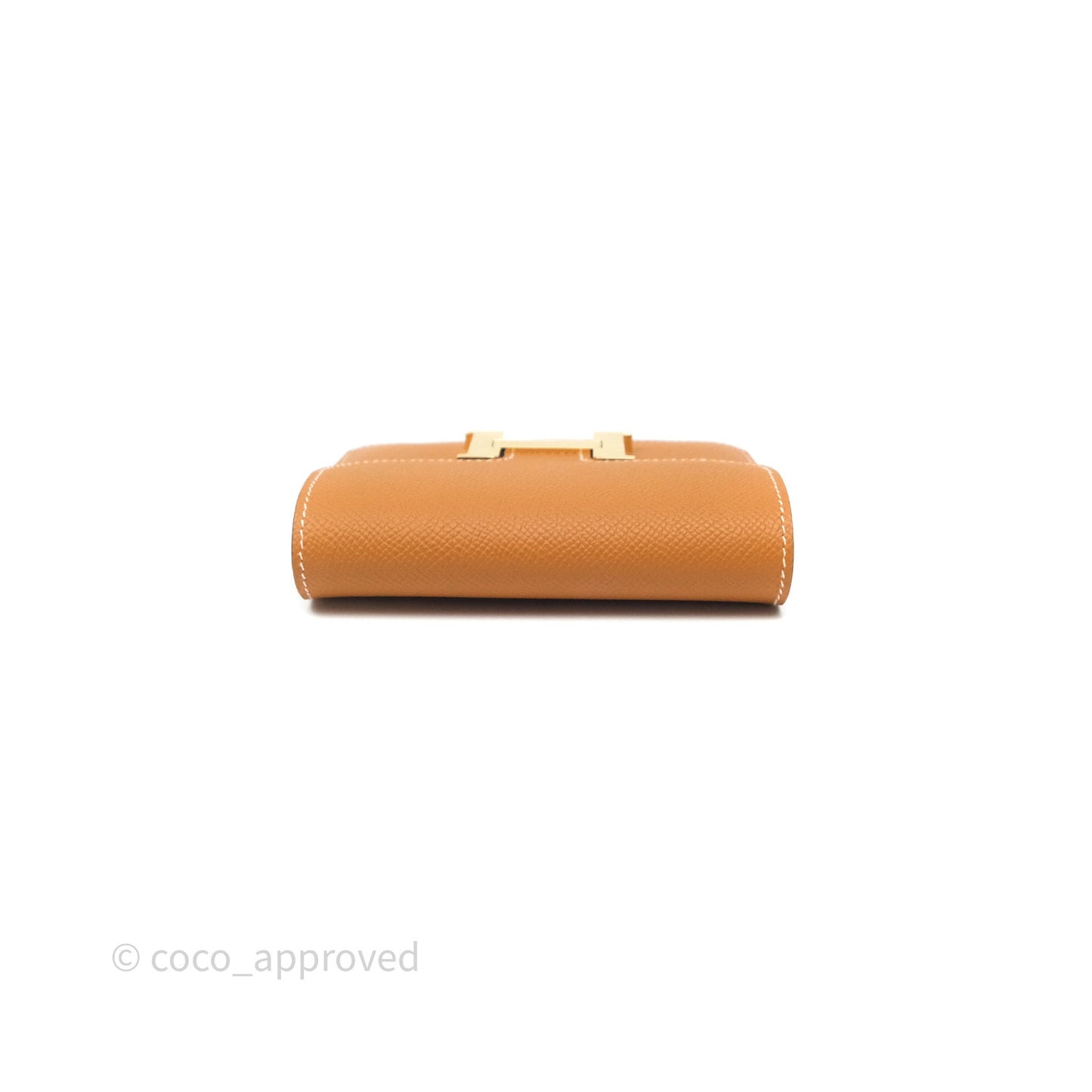 Hermès Constance Slim Wallet Toffee 1H Epsom Gold Hardware