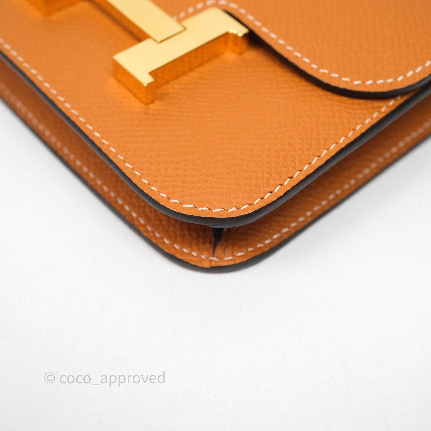 Hermès Constance Slim Wallet Toffee 1H Epsom Gold Hardware