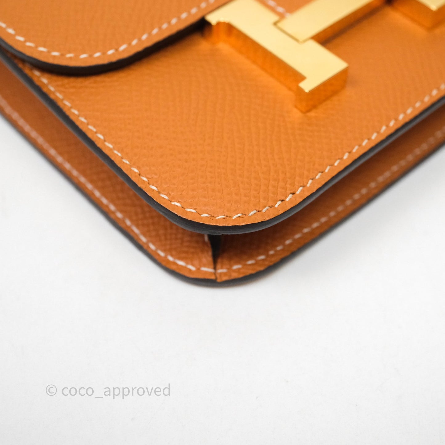 Hermès Constance Slim Wallet Toffee 1H Epsom Gold Hardware