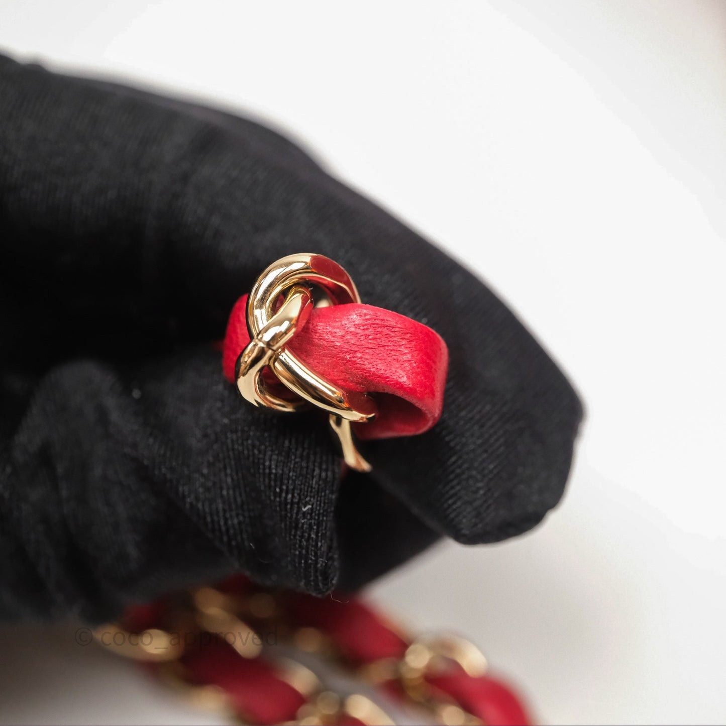 Chanel Classic M/L Medium Double Flap Red Lambskin Gold Hardware