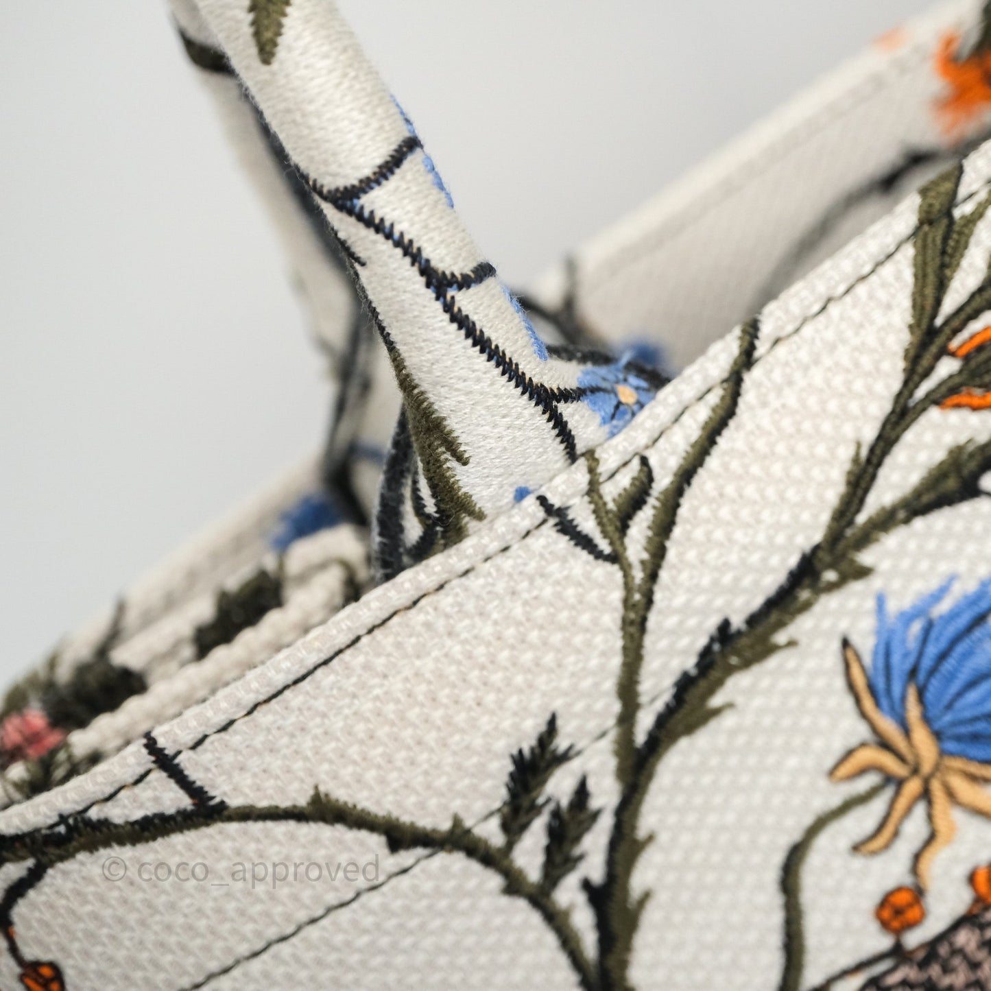 Dior Medium Book Tote Rosa Mutabilis Embroidered Canvas