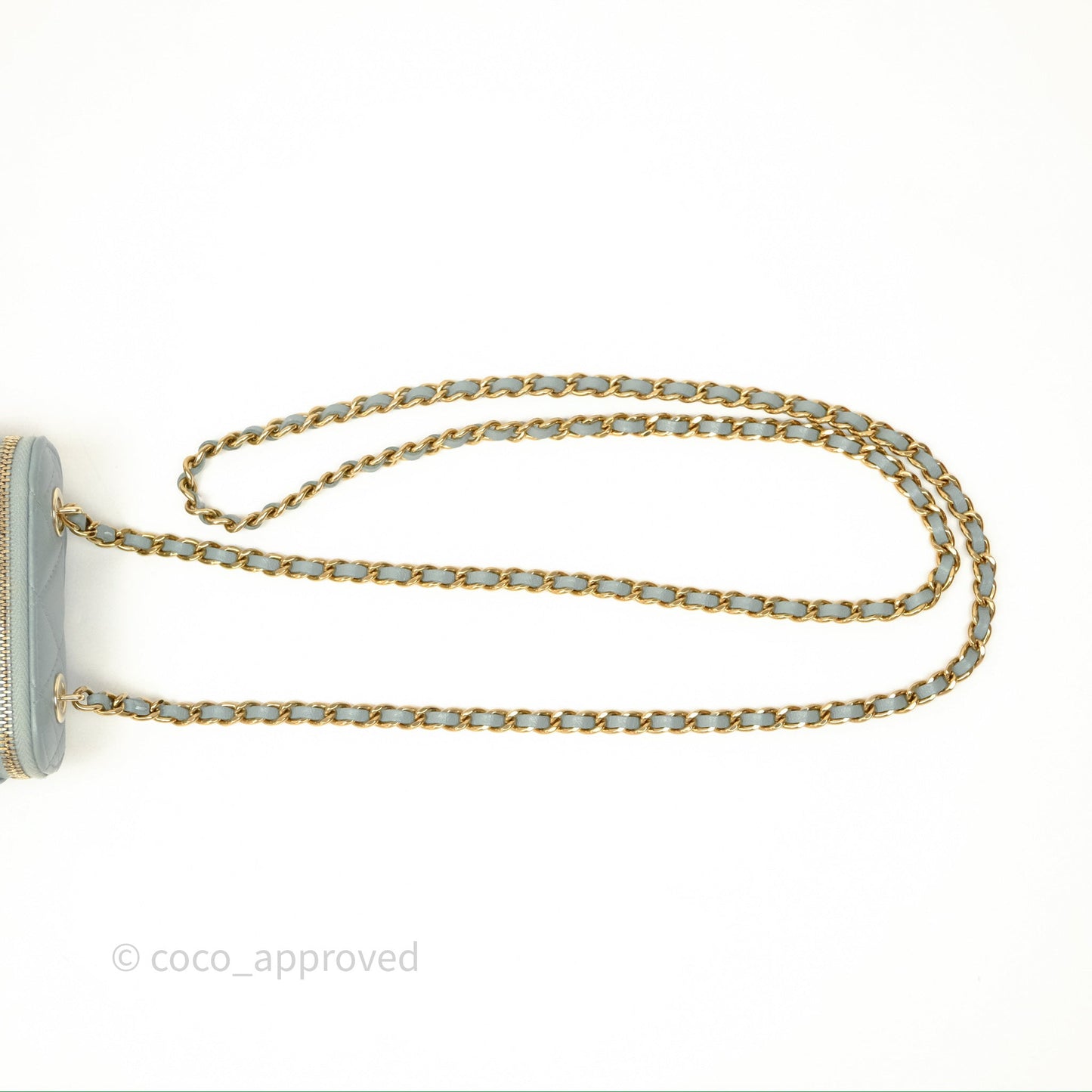 Chanel Classic Mini Vanity With Chain Green Lambskin Gold Hardware