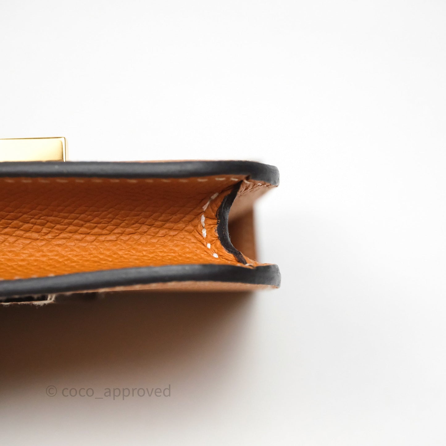Hermès Constance Slim Wallet Toffee 1H Epsom Gold Hardware