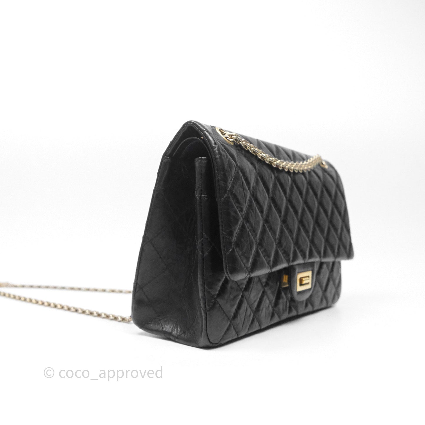 Chanel Reissue Quilted Calfskin Black Aged Gold Hardware 226