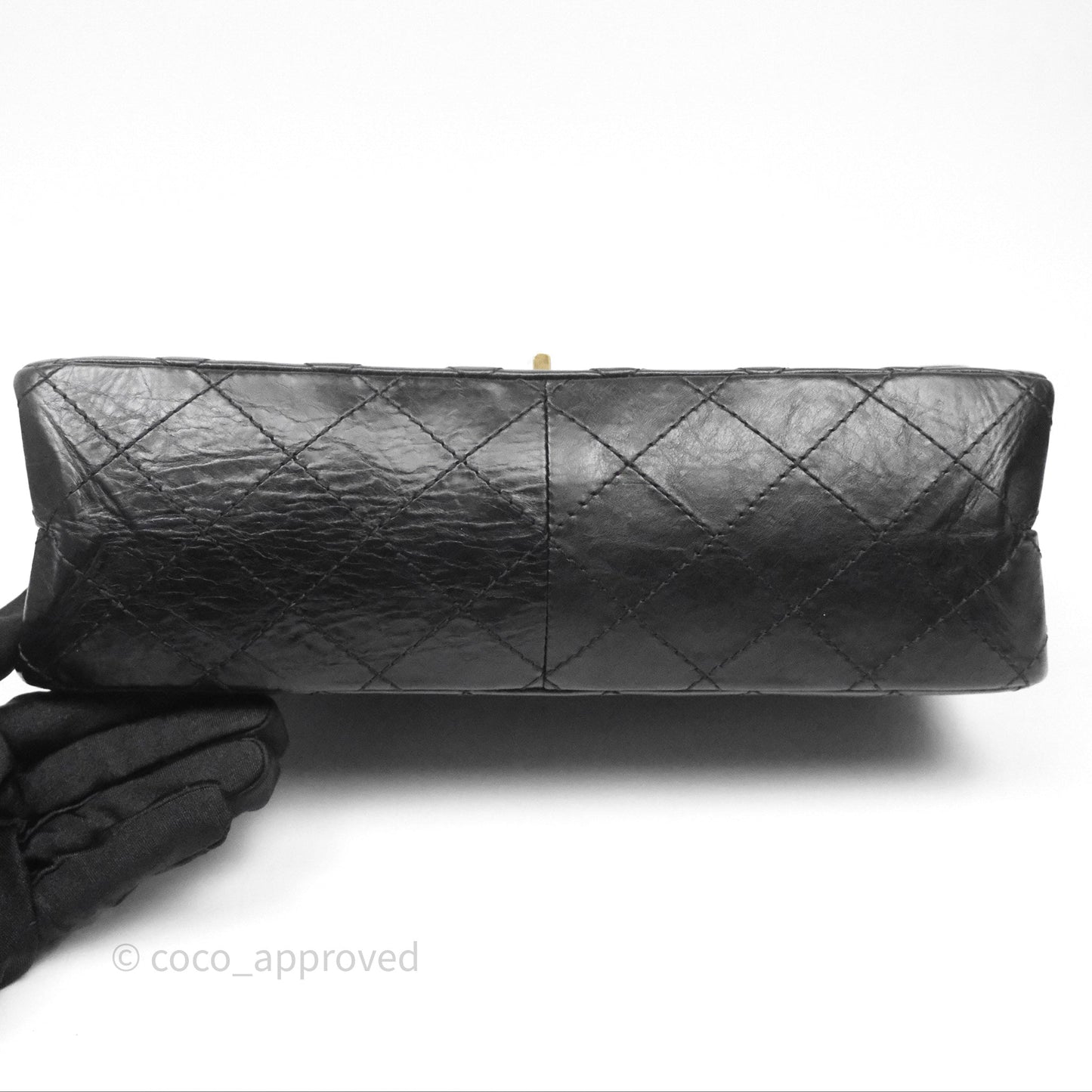 Chanel Reissue Quilted Calfskin Black Aged Gold Hardware 226