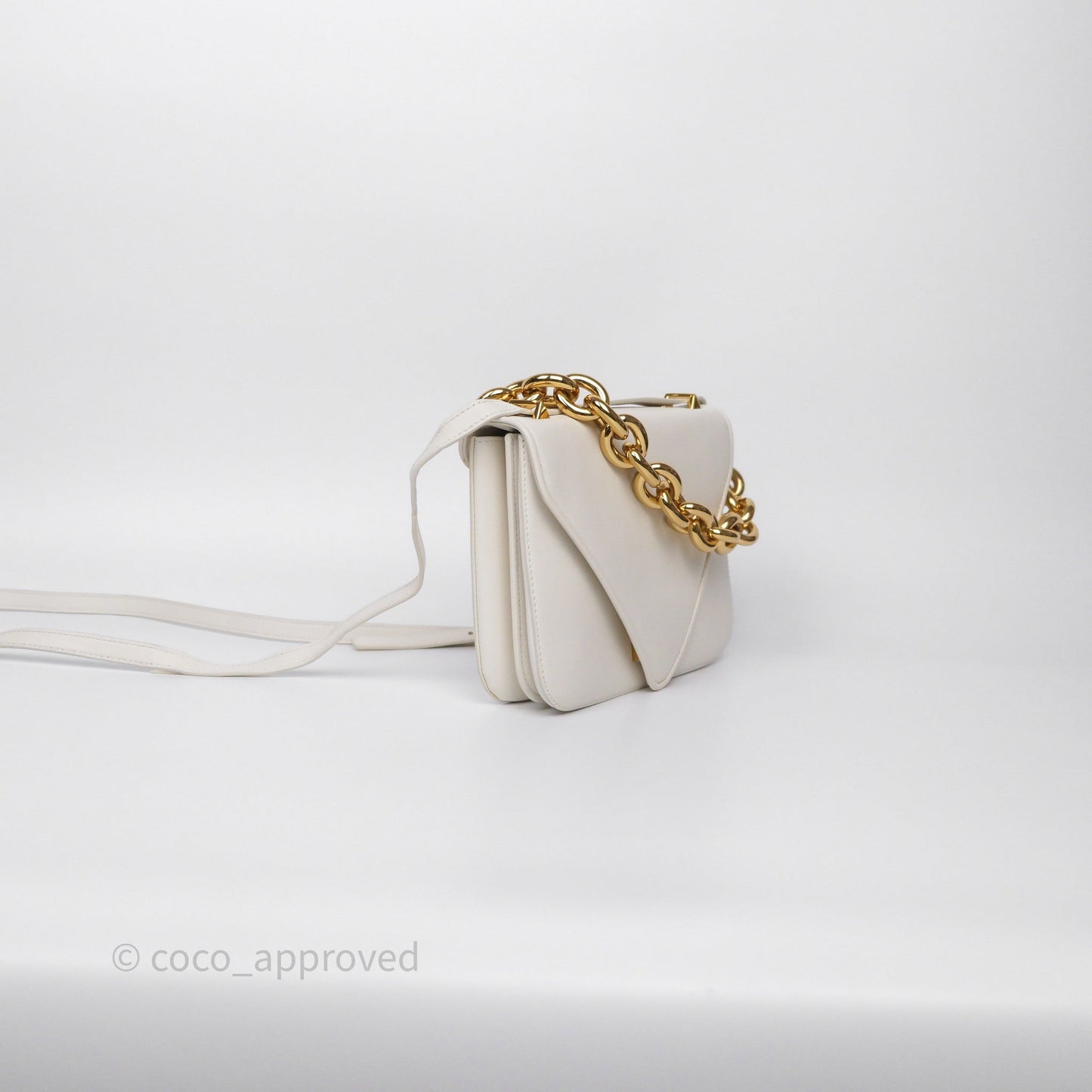 Bottega Veneta Small Mount Envelope Bag White