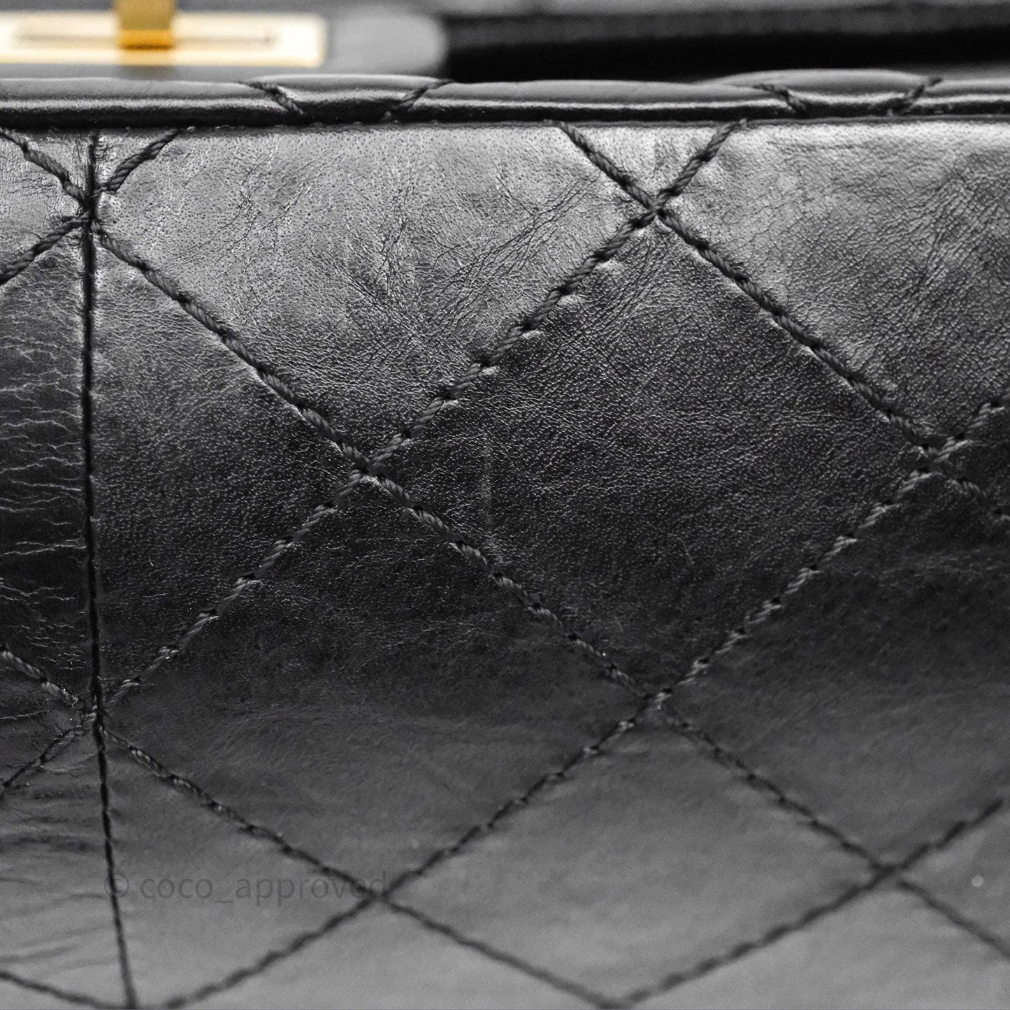 Chanel Reissue Quilted Calfskin Black Aged Gold Hardware 226