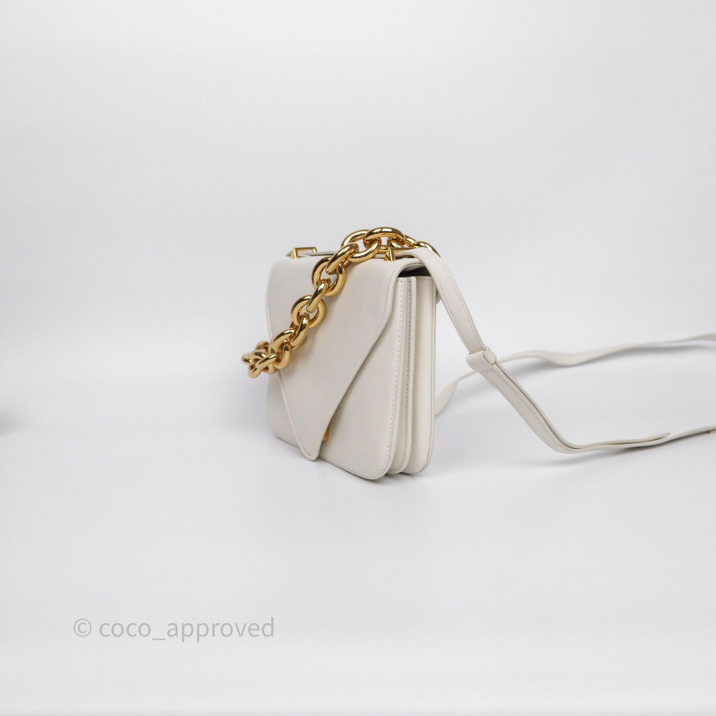 Bottega Veneta Small Mount Envelope Bag White