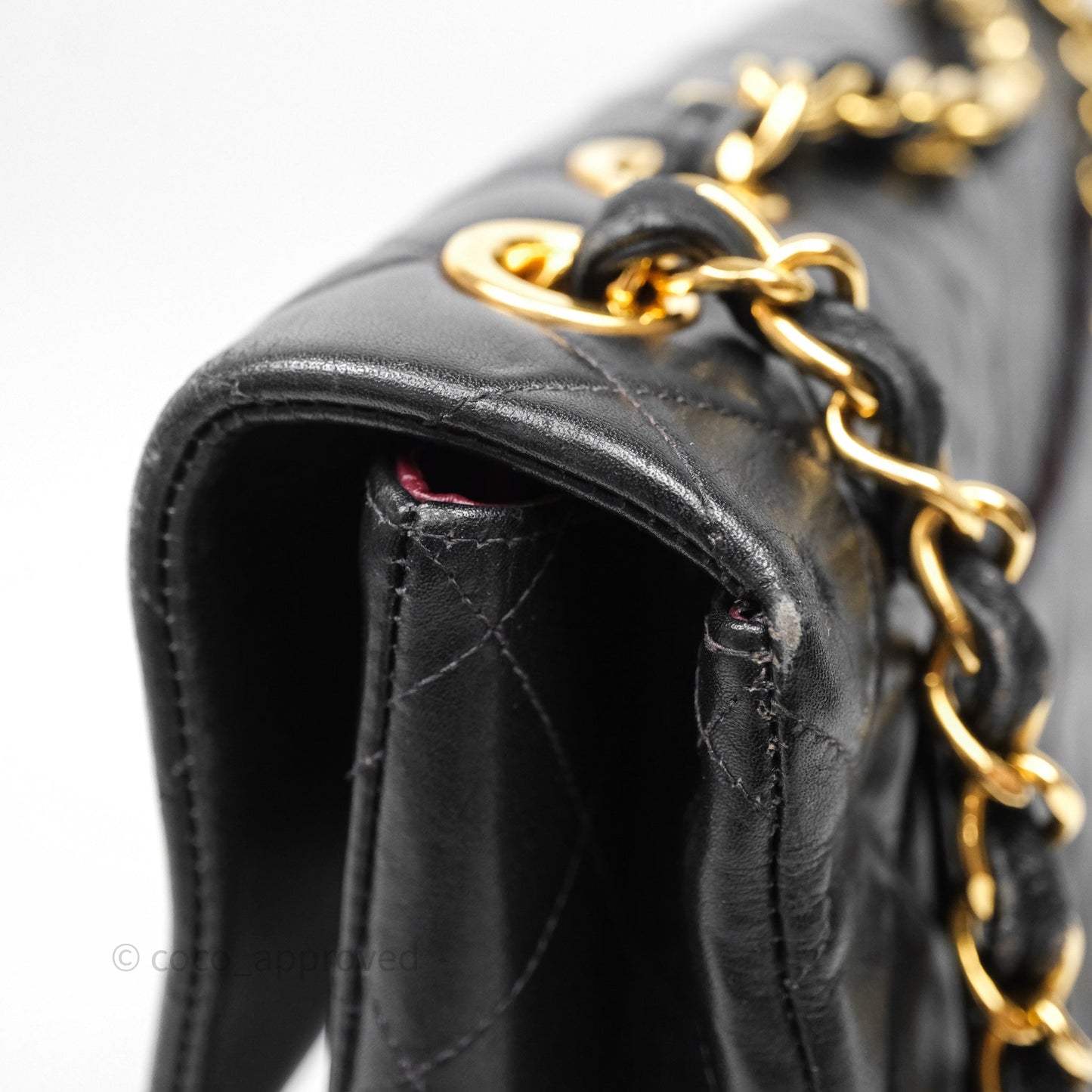 Chanel Vintage Jumbo Single Flap Black Lambskin 24K Gold Hardware