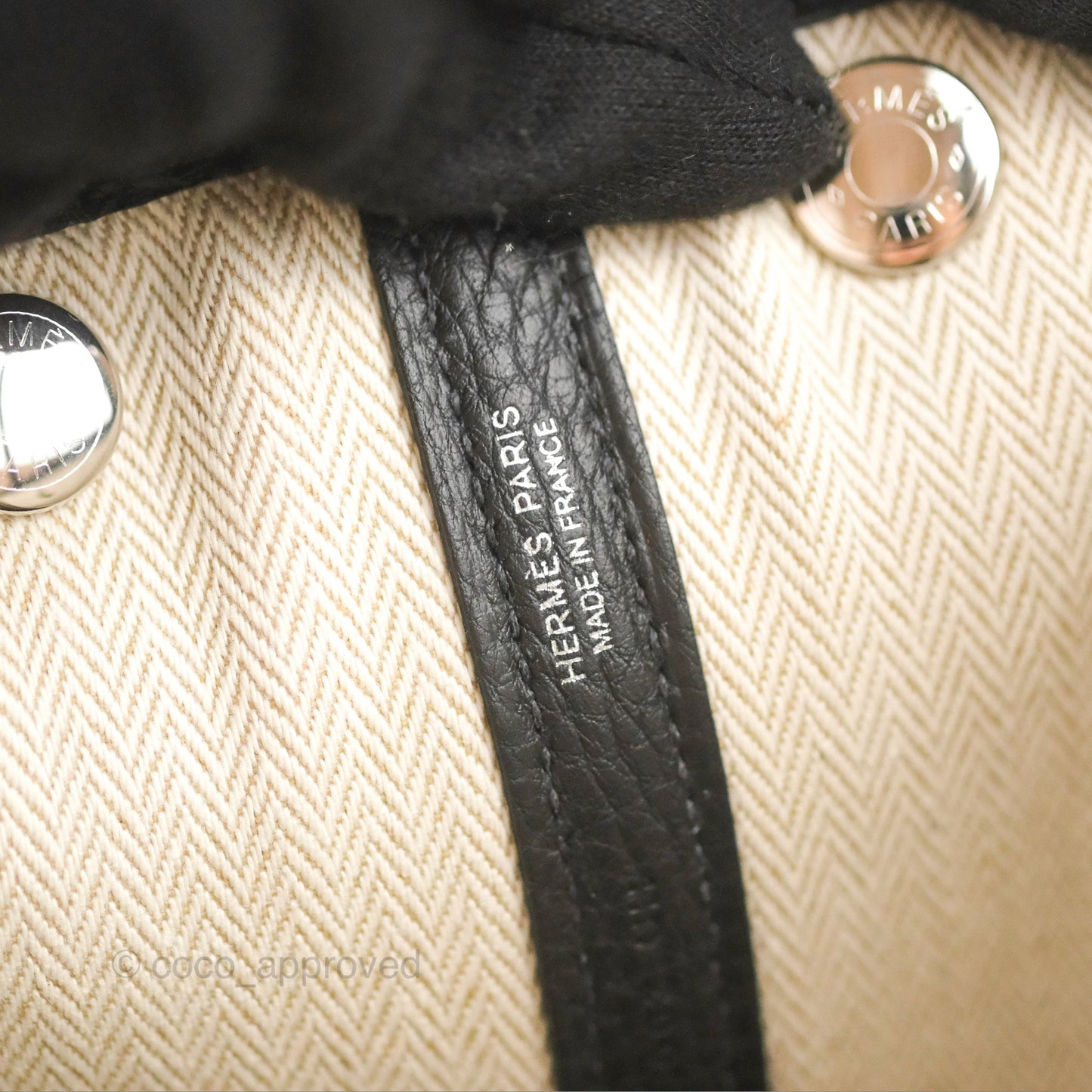 Hermes Garden Party 30 Black Negonda