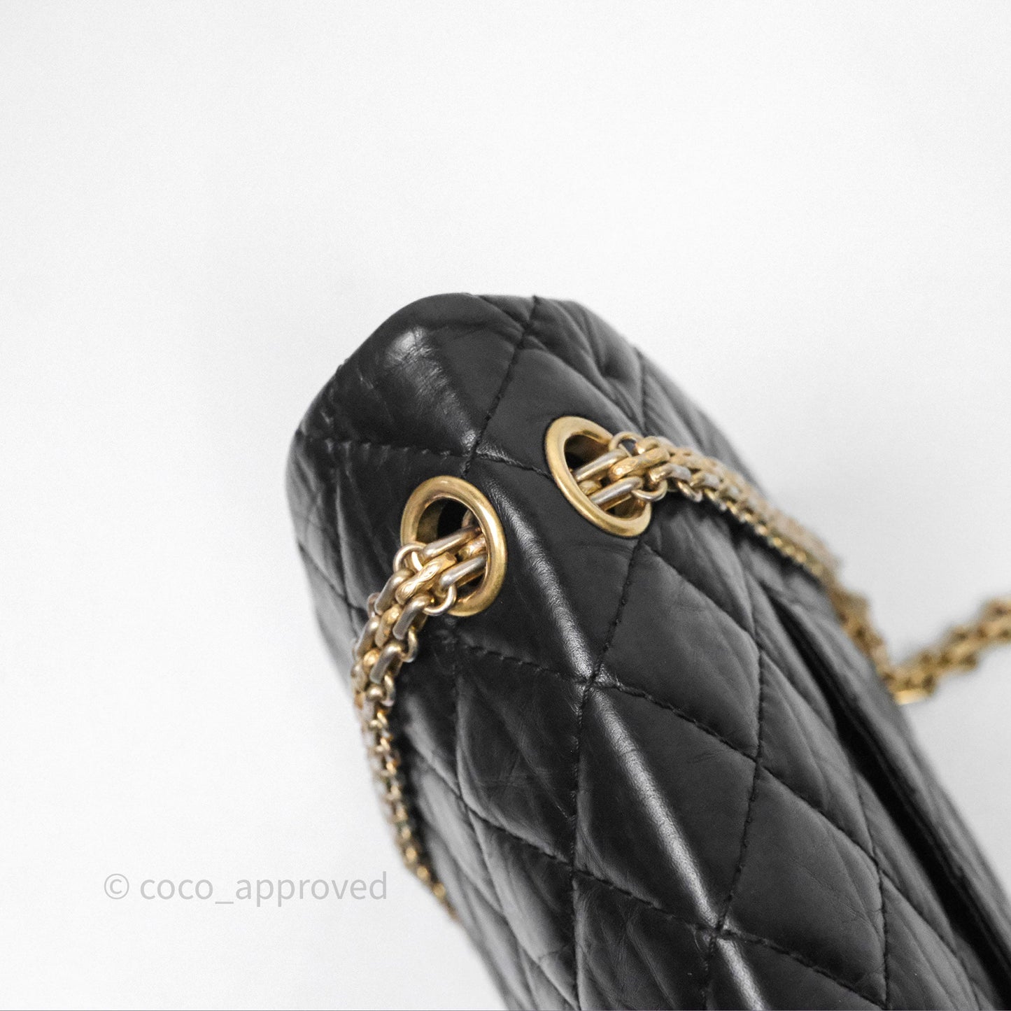 Chanel Reissue Quilted Calfskin Black Aged Gold Hardware 226