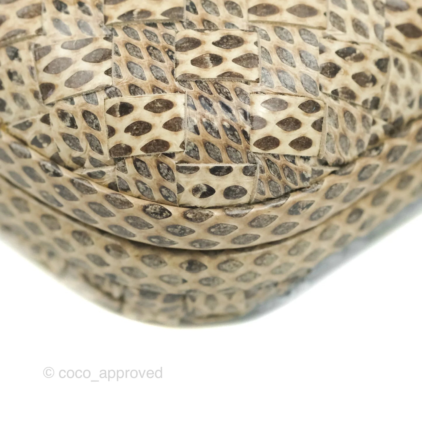 Bottega Veneta Ayers Intreccio Stretch Knot Clutch Python