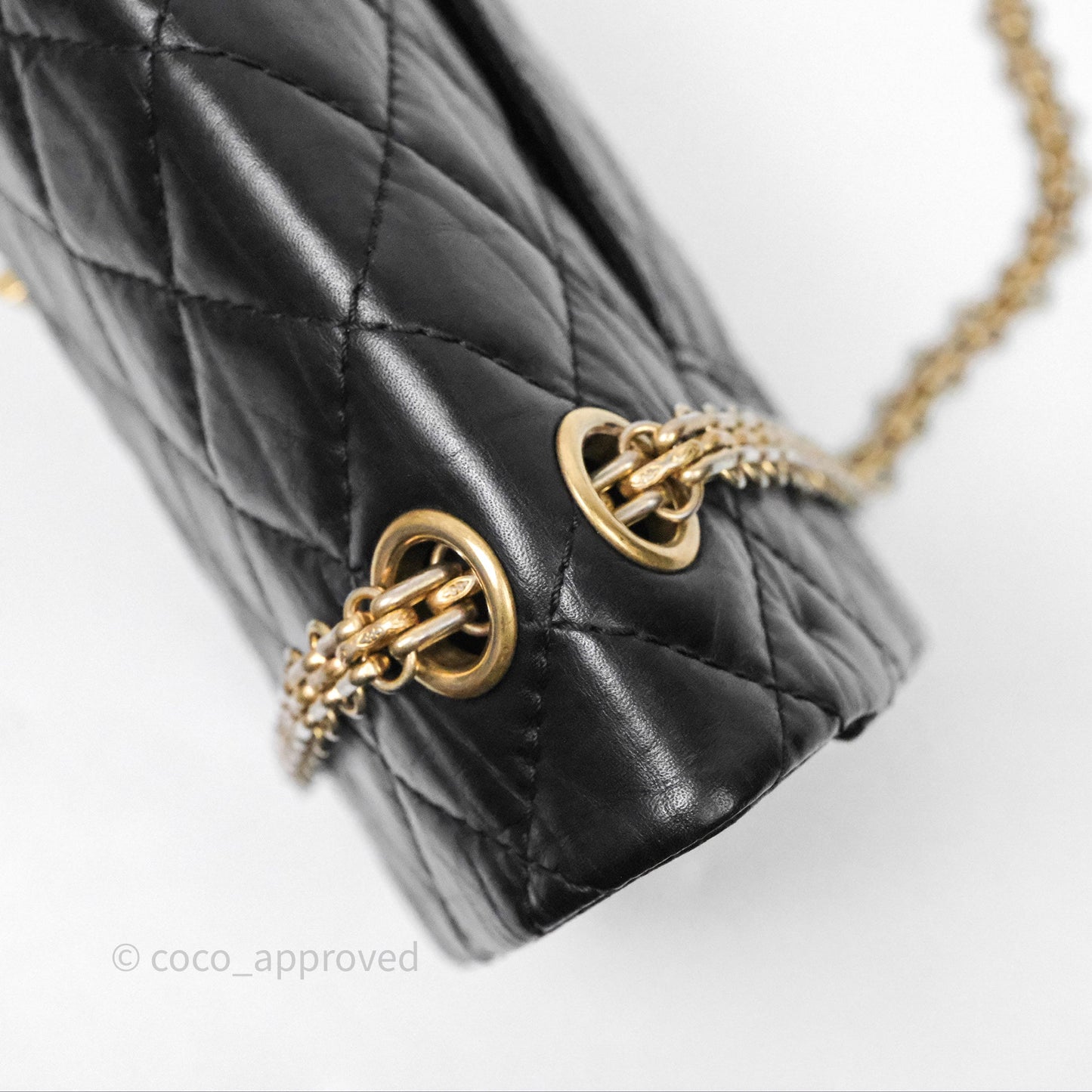 Chanel Reissue Quilted Calfskin Black Aged Gold Hardware 226