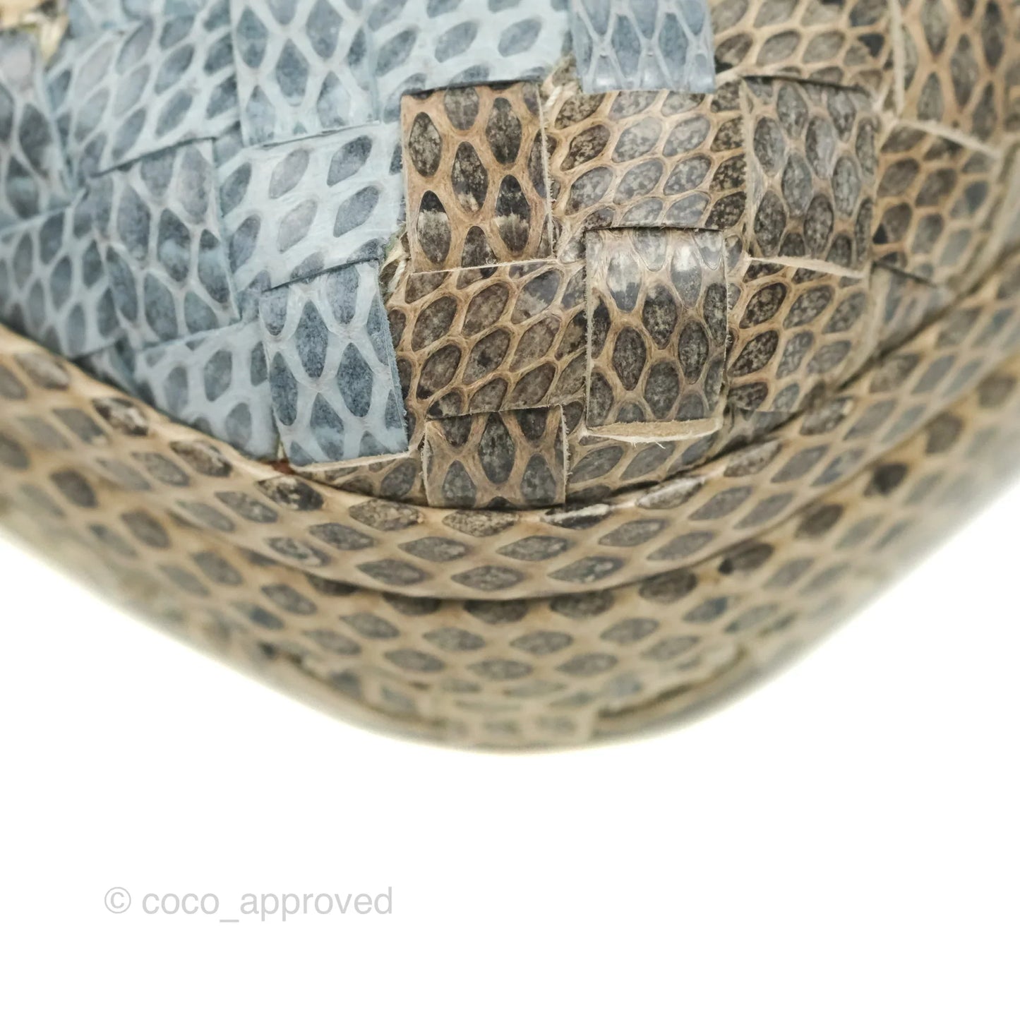 Bottega Veneta Ayers Intreccio Stretch Knot Clutch Python
