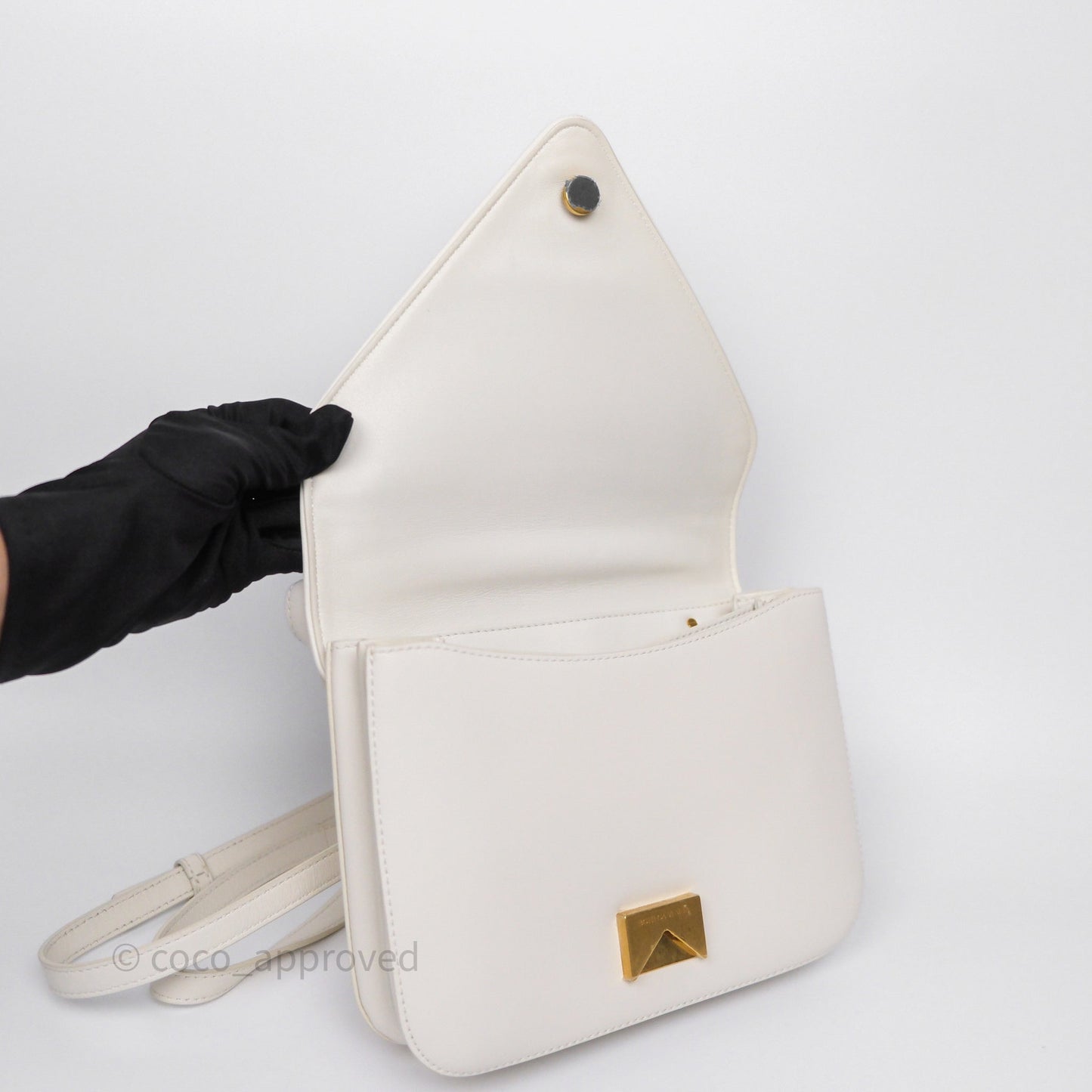 Bottega Veneta Small Mount Envelope Bag White