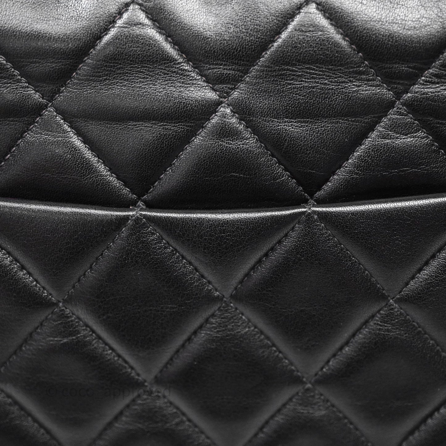 Chanel Vintage Jumbo Single Flap Black Lambskin 24K Gold Hardware