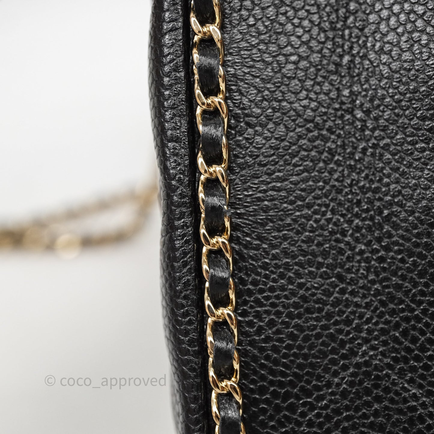 Chanel Evening Bag Caviar Black Gold Hardware