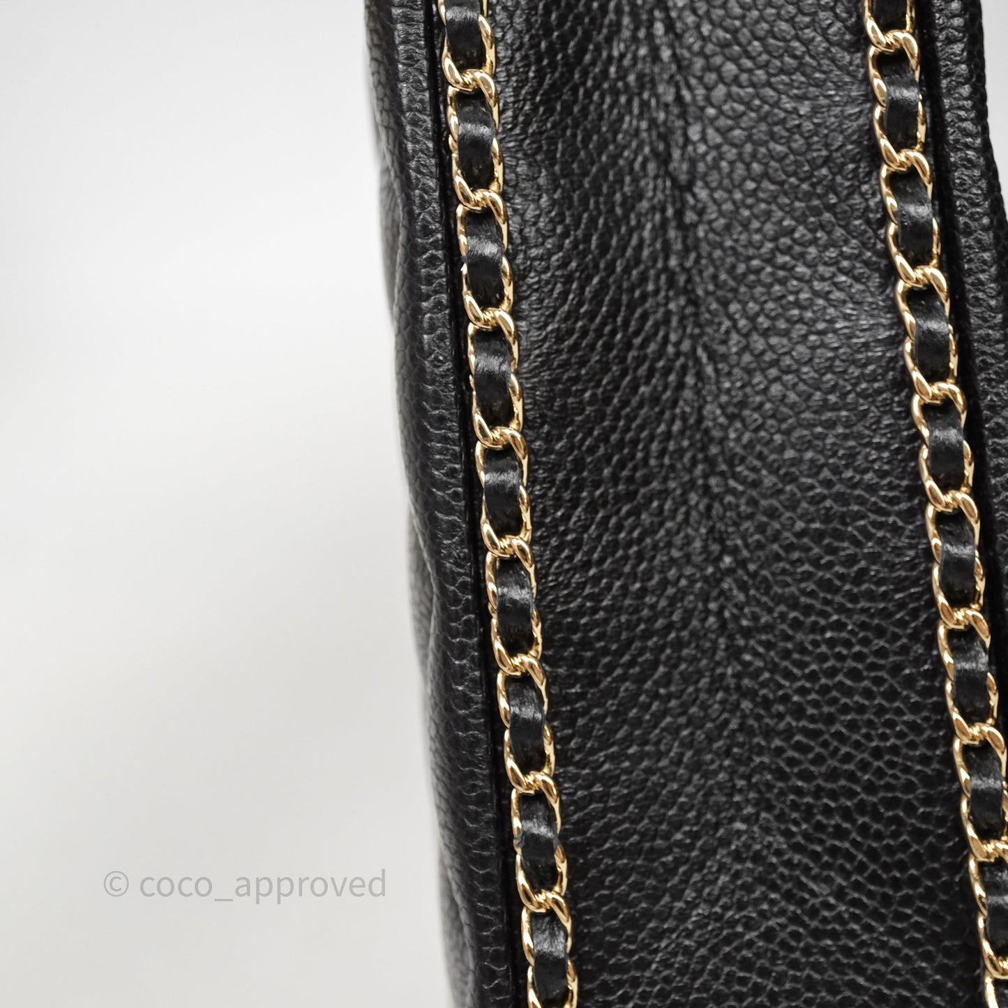 Chanel Evening Bag Caviar Black Gold Hardware
