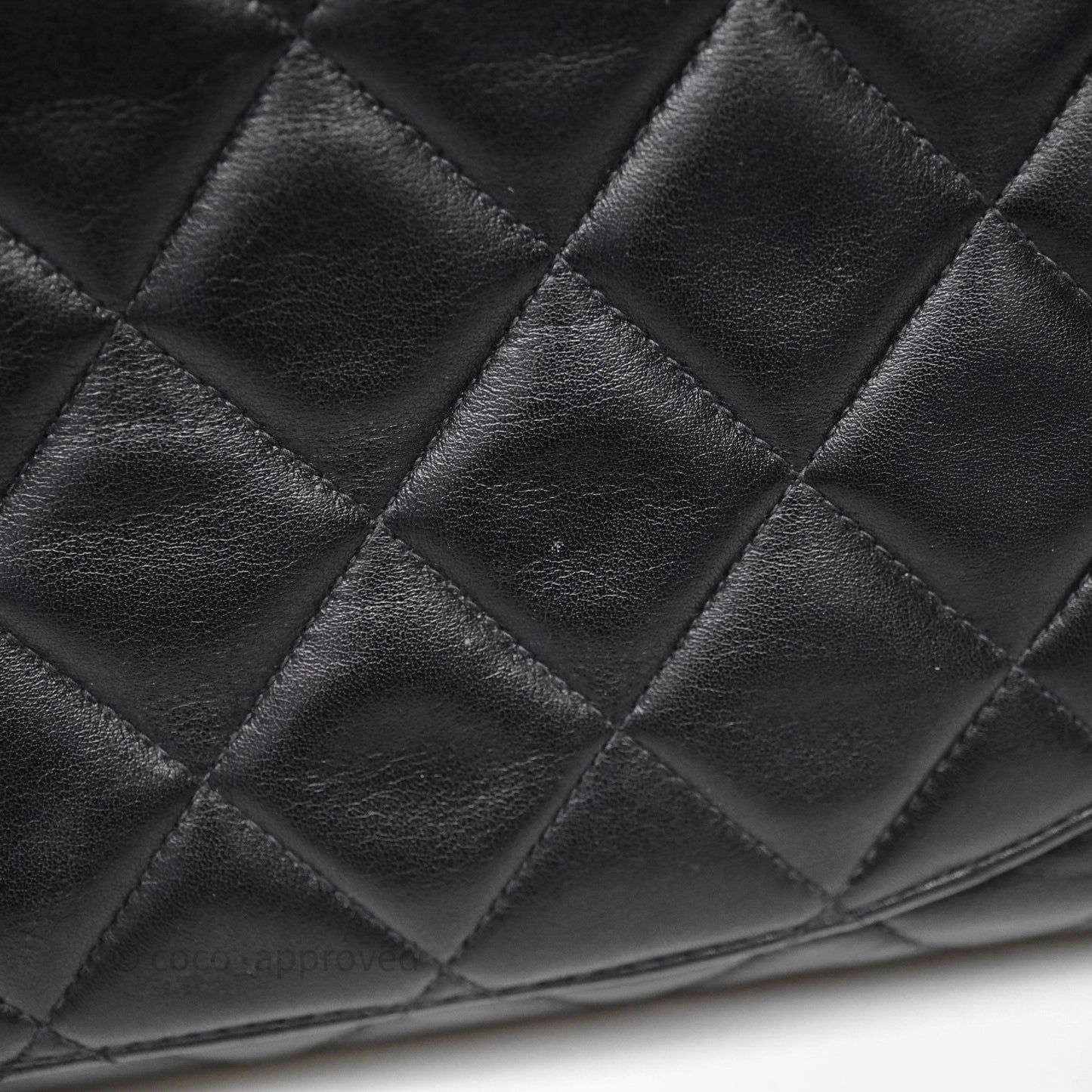 Chanel Vintage Jumbo Single Flap Black Lambskin 24K Gold Hardware